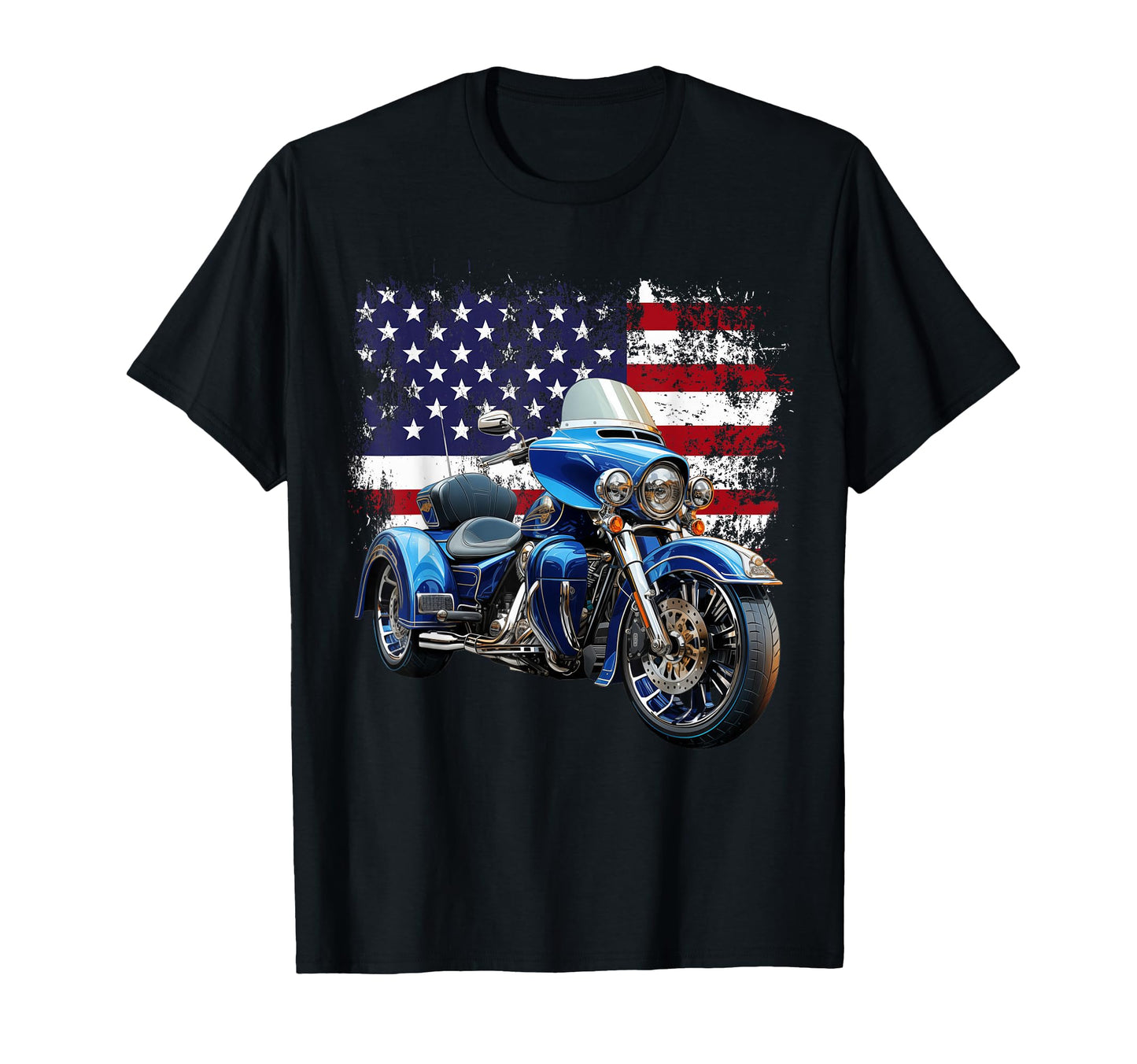 Motorcycle Trike American Rider T-Shirt - Aesthetic Graphic Unisex - T-Shirt, Sweatshirt, Hoodie