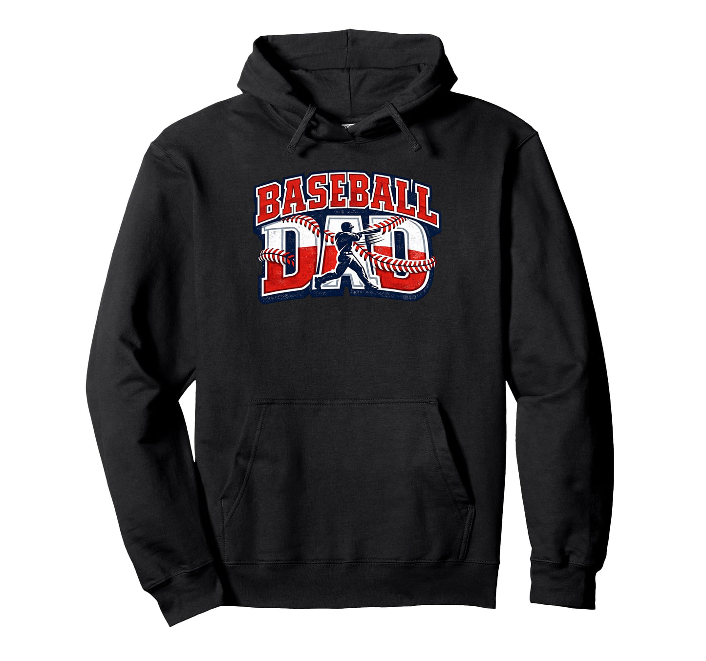 Baseball Dad Game Day Varsity Hoodie - Graphic Print for Adults - T-Shirt, Sweatshirt, Hoodie