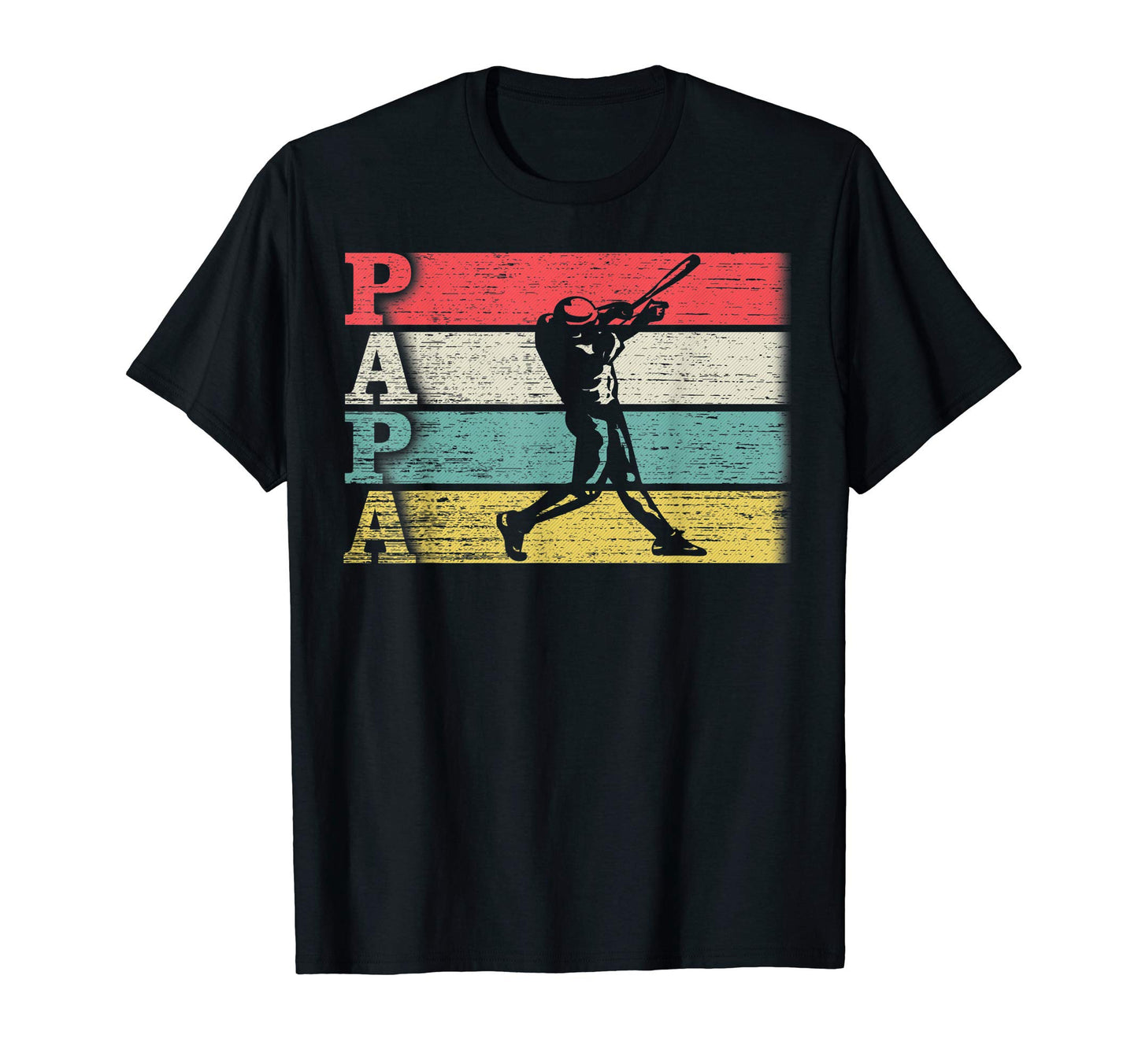 Baseball Player Papa Silhouette T-Shirt - Custom Art Print Unisex - T-Shirt, Sweatshirt, Hoodie