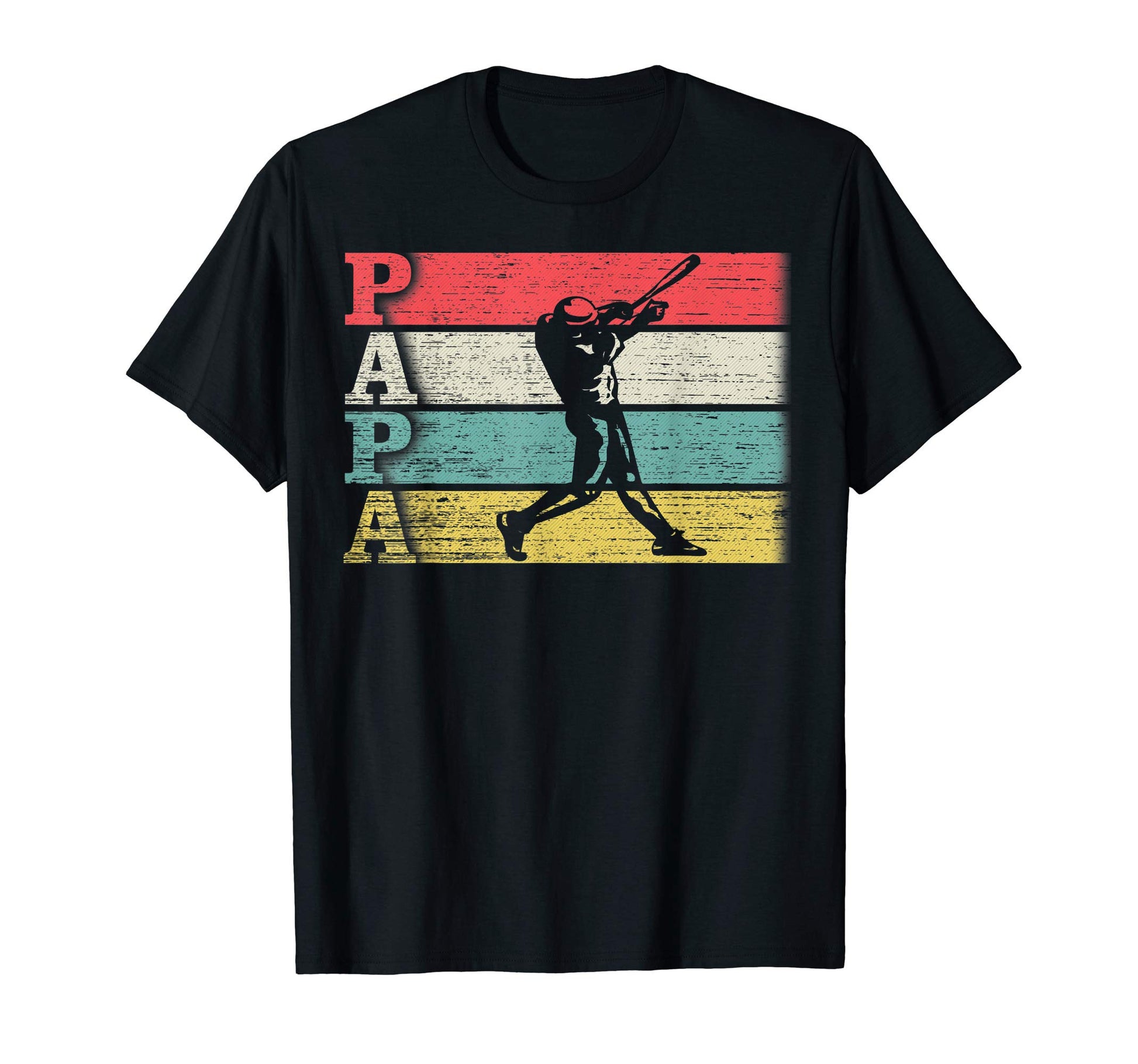 Baseball Player Papa Silhouette T-Shirt - Custom Art Print Unisex - T-Shirt, Sweatshirt, Hoodie