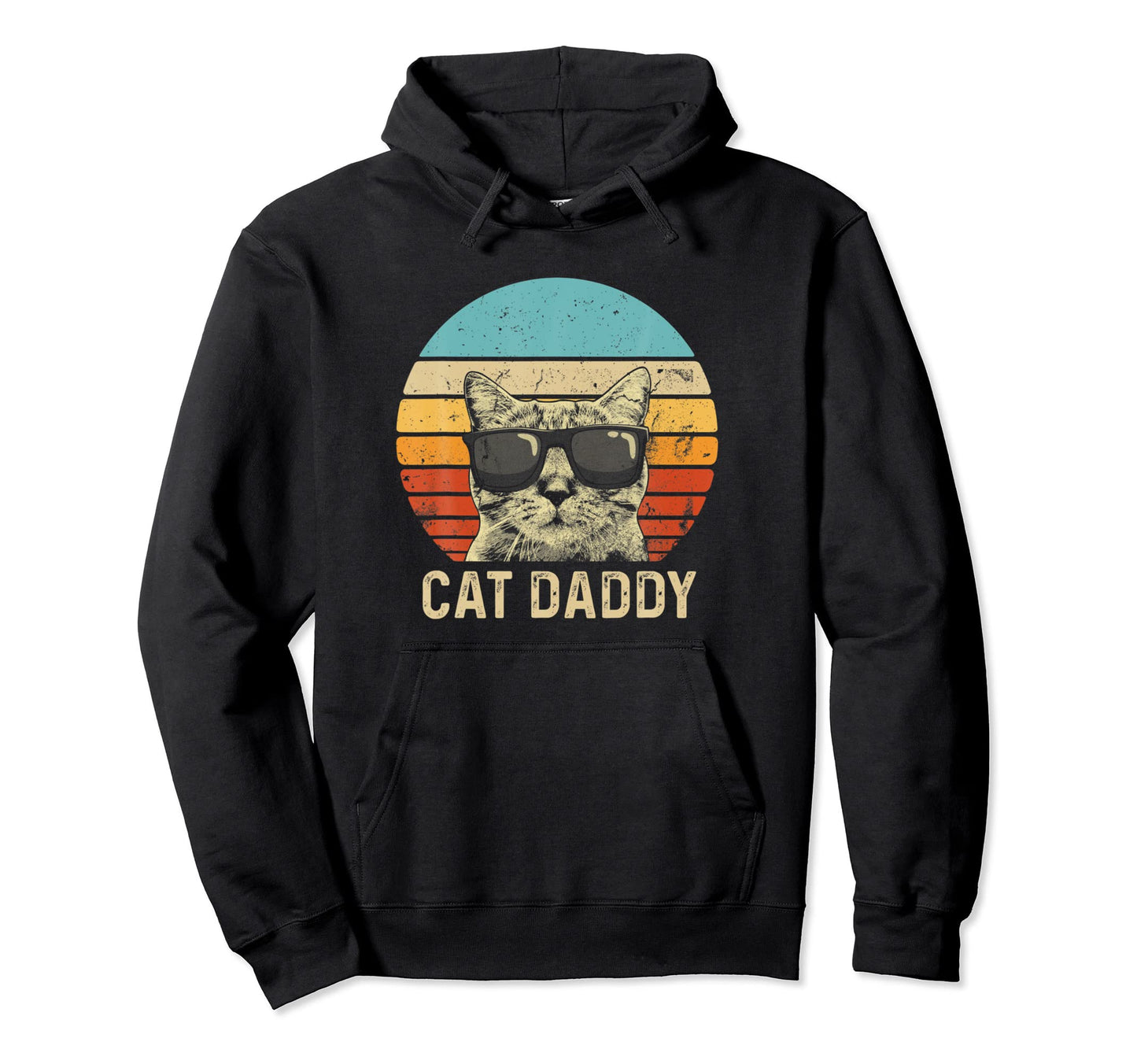 Mens Cat Daddy Funny Cat Lover Gift Cat Dad Hoodie - Unique Graphic Unisex - T-Shirt, Sweatshirt, Hoodie