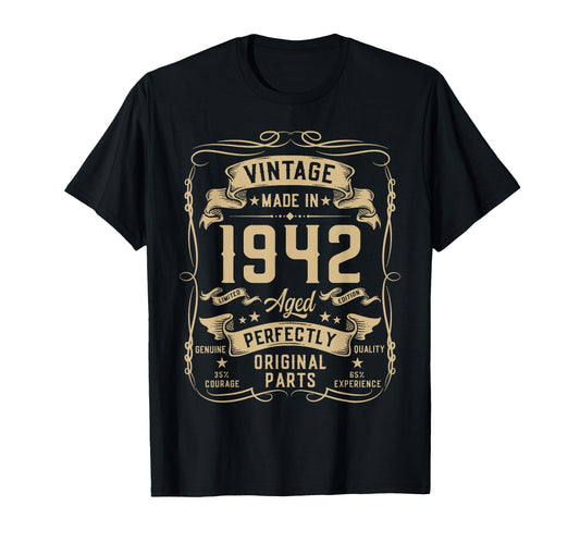 1942 84Yr 84Th Birthday Gifts 84 Years T-Shirt - Trendy Graphic for Adults - T-Shirt, Sweatshirt, Hoodie