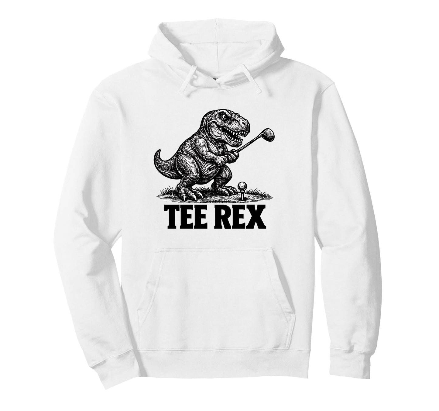 Rex Funny Dinosaur Golf Player Pun Hoodie - Trendy Graphic Men Women - T-Shirt, Sweatshirt, Hoodie