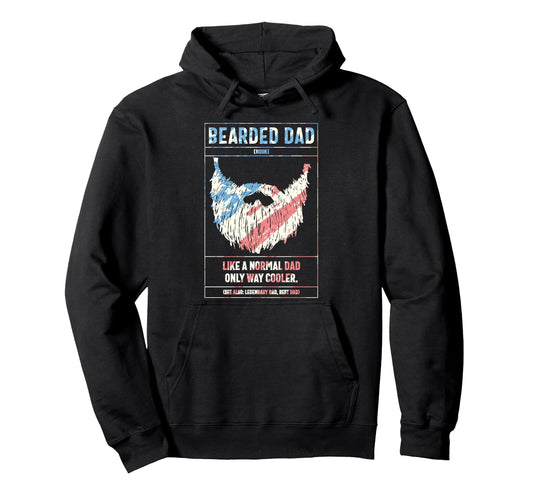 Bearded Dad Definition Like Normal Dad Hoodie - Fun Novelty Design Unisex - T-Shirt, Sweatshirt, Hoodie