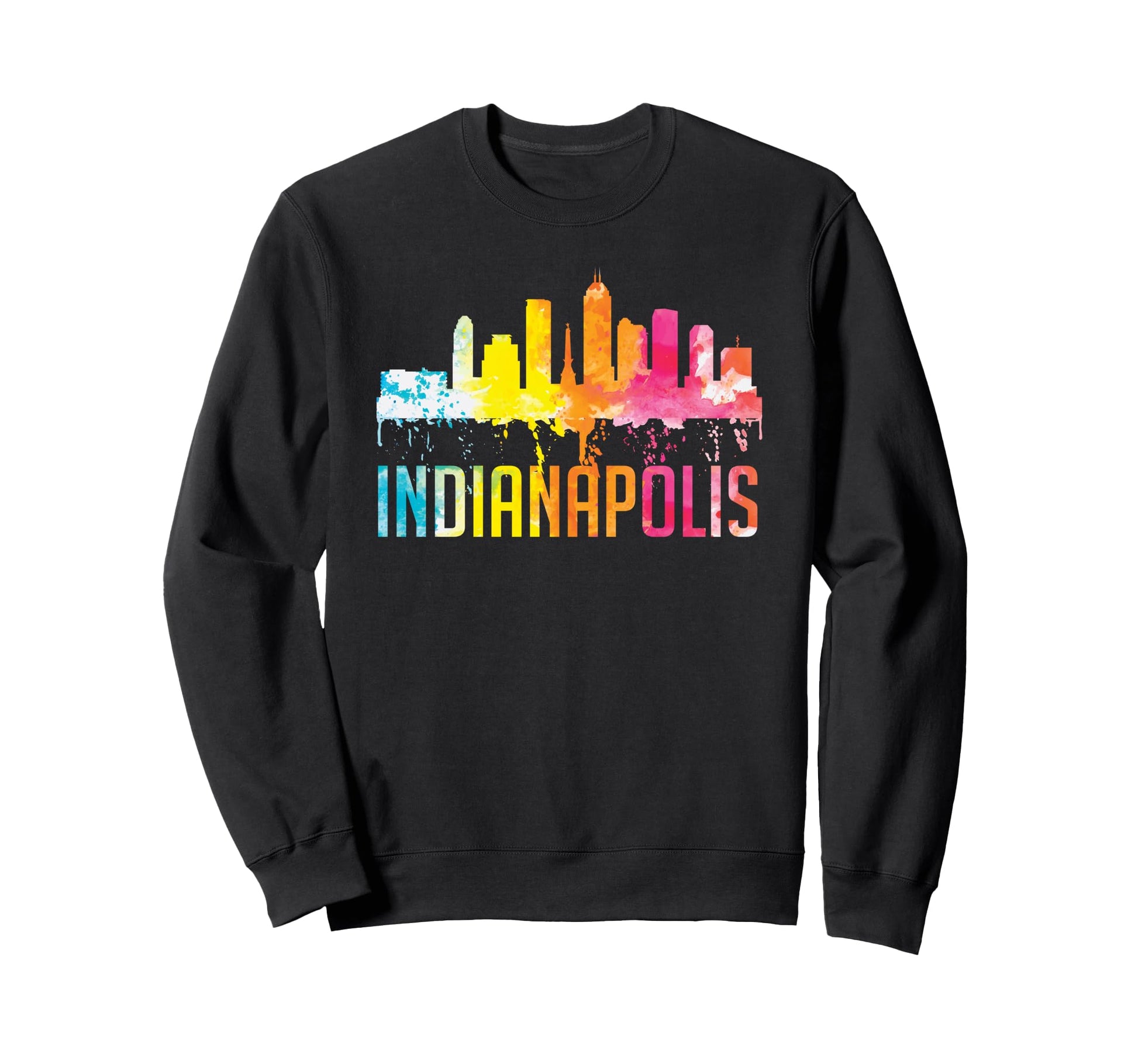 Indianapolis Indiana Watercolor Sweatshirt - Minimalist Print for Adults - T-Shirt, Sweatshirt, Hoodie