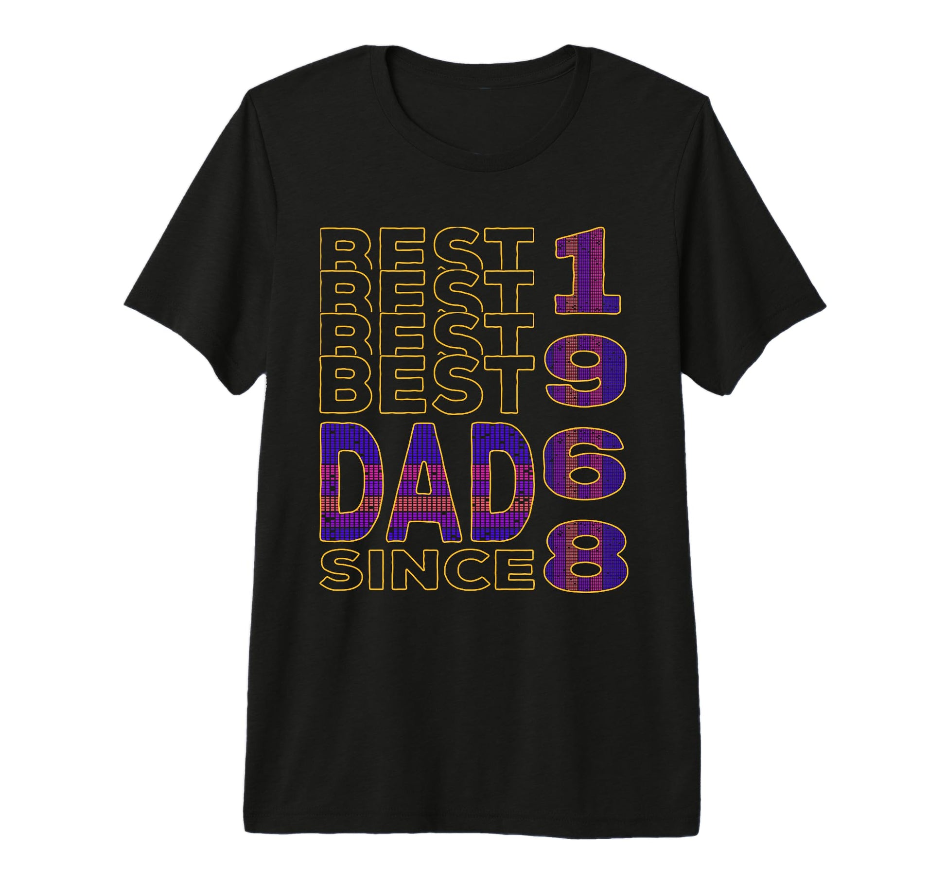 Best Dad World Dad Since 1968 Fathers T-Shirt - Novelty Apparel Men Women - T-Shirt, Sweatshirt, Hoodie