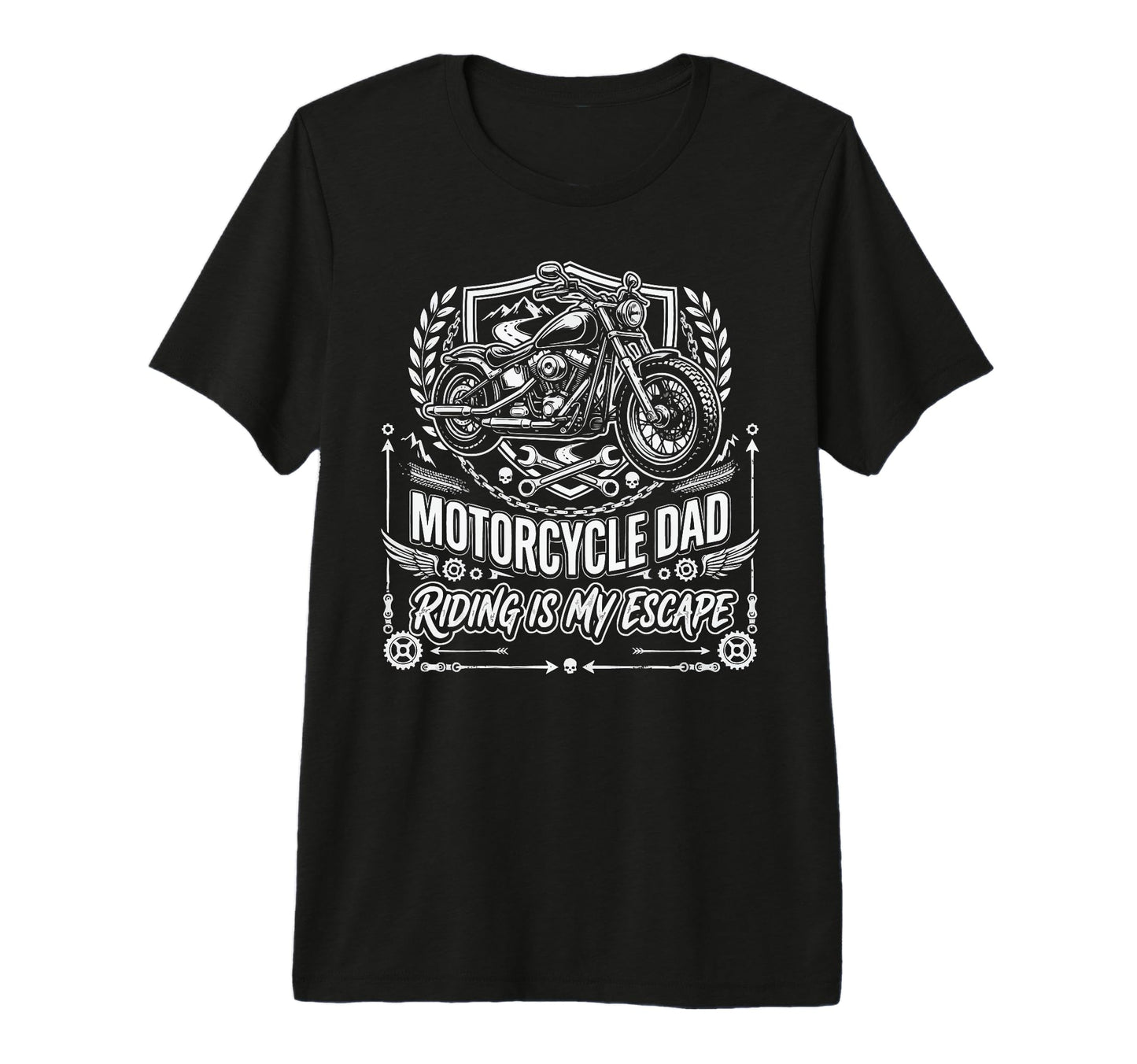 Mens Motorcycle Dad Motorcyle Rider T-Shirt - Minimalist Print for Adults - T-Shirt, Sweatshirt, Hoodie