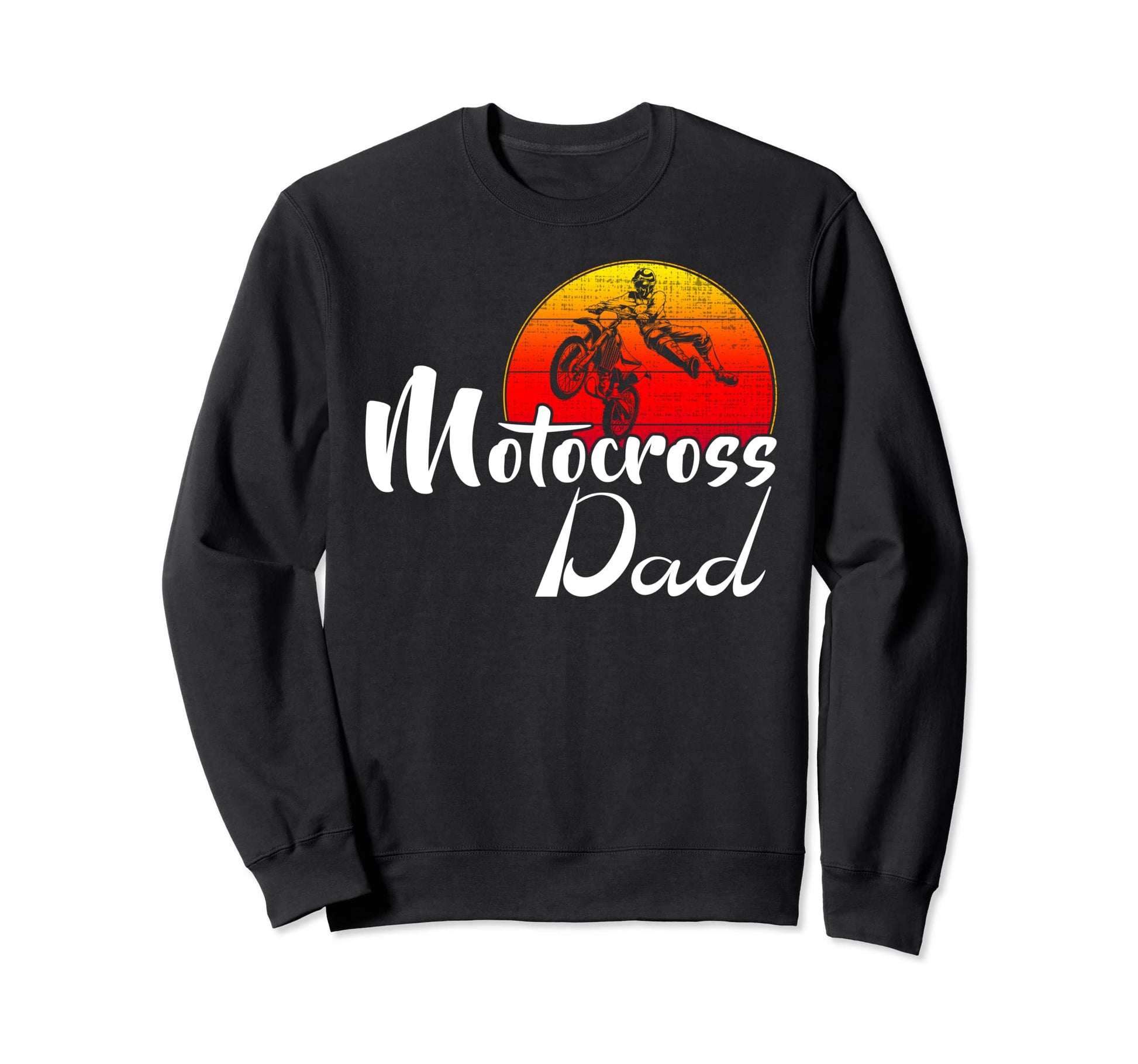 Motocross Dad Sunset Funny Dirt Bike Sweatshirt - Minimalist Print Unisex - T-Shirt, Sweatshirt, Hoodie