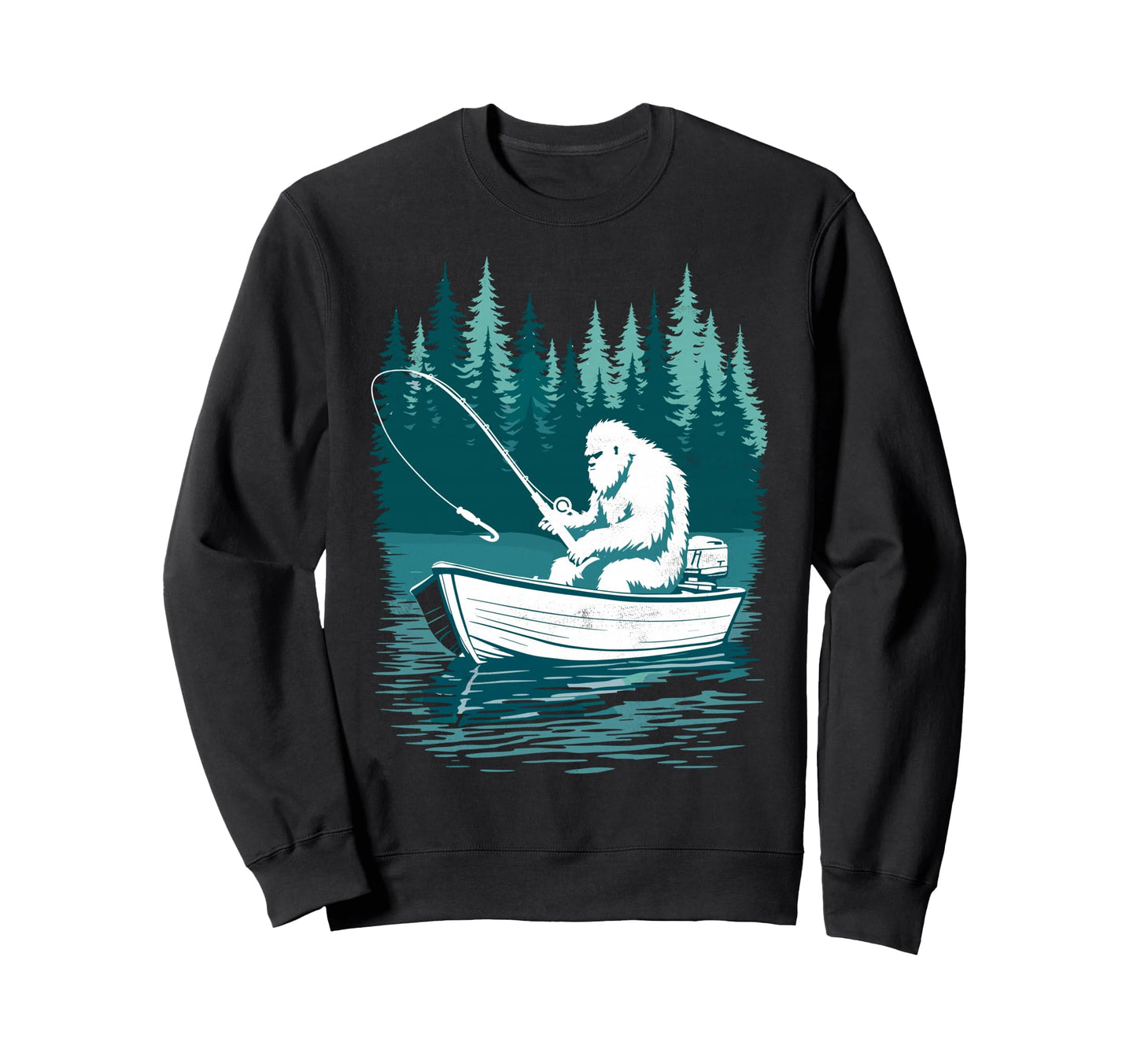 Bassquatch Sasquatch Fisher Bass Sweatshirt - Graphic Print for Adults - T-Shirt, Sweatshirt, Hoodie