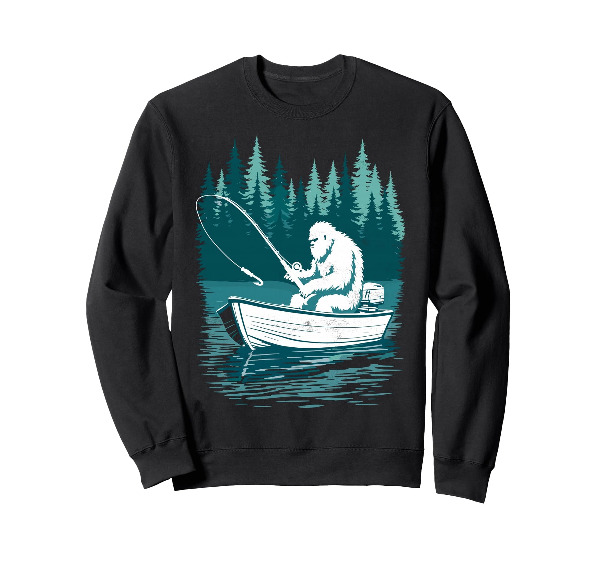 Bassquatch Sasquatch Fisher Bass Sweatshirt - Graphic Print for Adults - T-Shirt, Sweatshirt, Hoodie