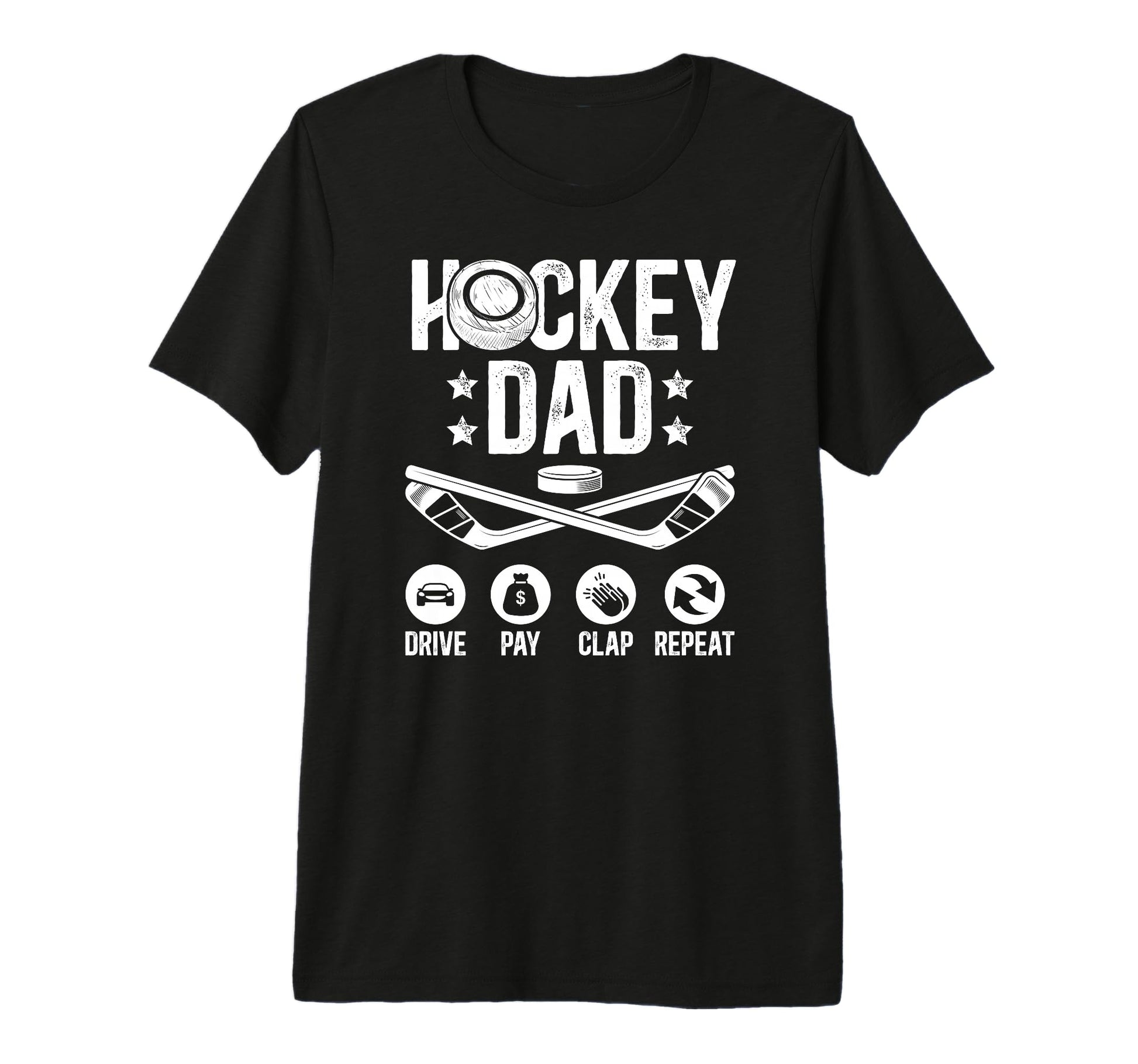 Mens Hockey Dad Drive Pay Clap Ice T-Shirt - Trendy Graphic for Adults - T-Shirt, Sweatshirt, Hoodie