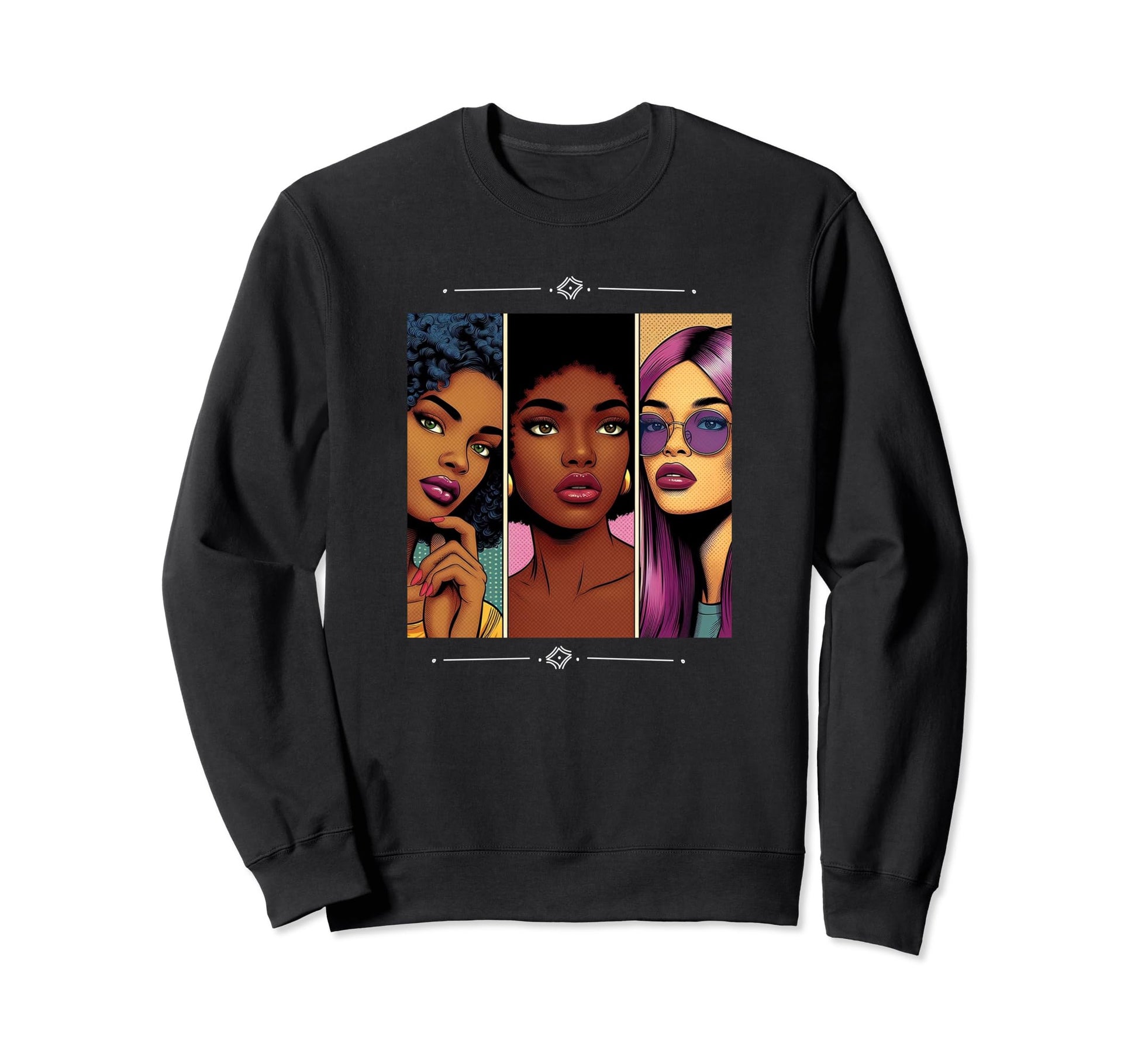Pop Art Trio Sweatshirt - Trendy Graphic Men Women - T-Shirt, Sweatshirt, Hoodie
