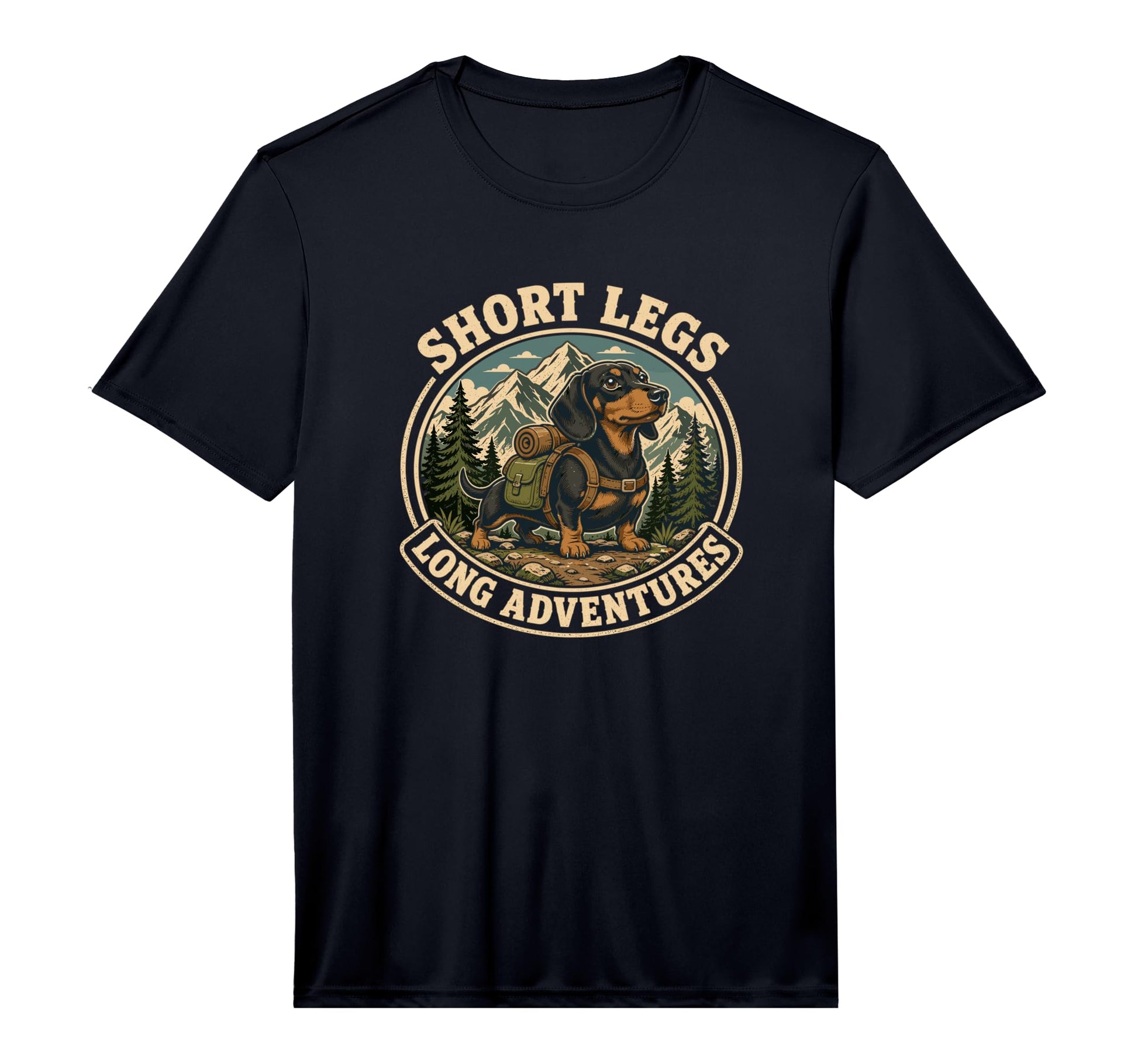 Dachshund Short Legs Long Adventures T-Shirt - Trendy Graphic for Adults - T-Shirt, Sweatshirt, Hoodie