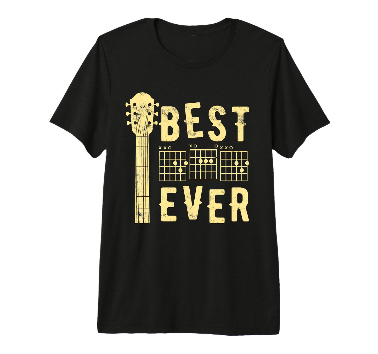 Best Dad Ever Guitar Chord Music Fathers T-Shirt - Unique Graphic Unisex - T-Shirt, Sweatshirt, Hoodie