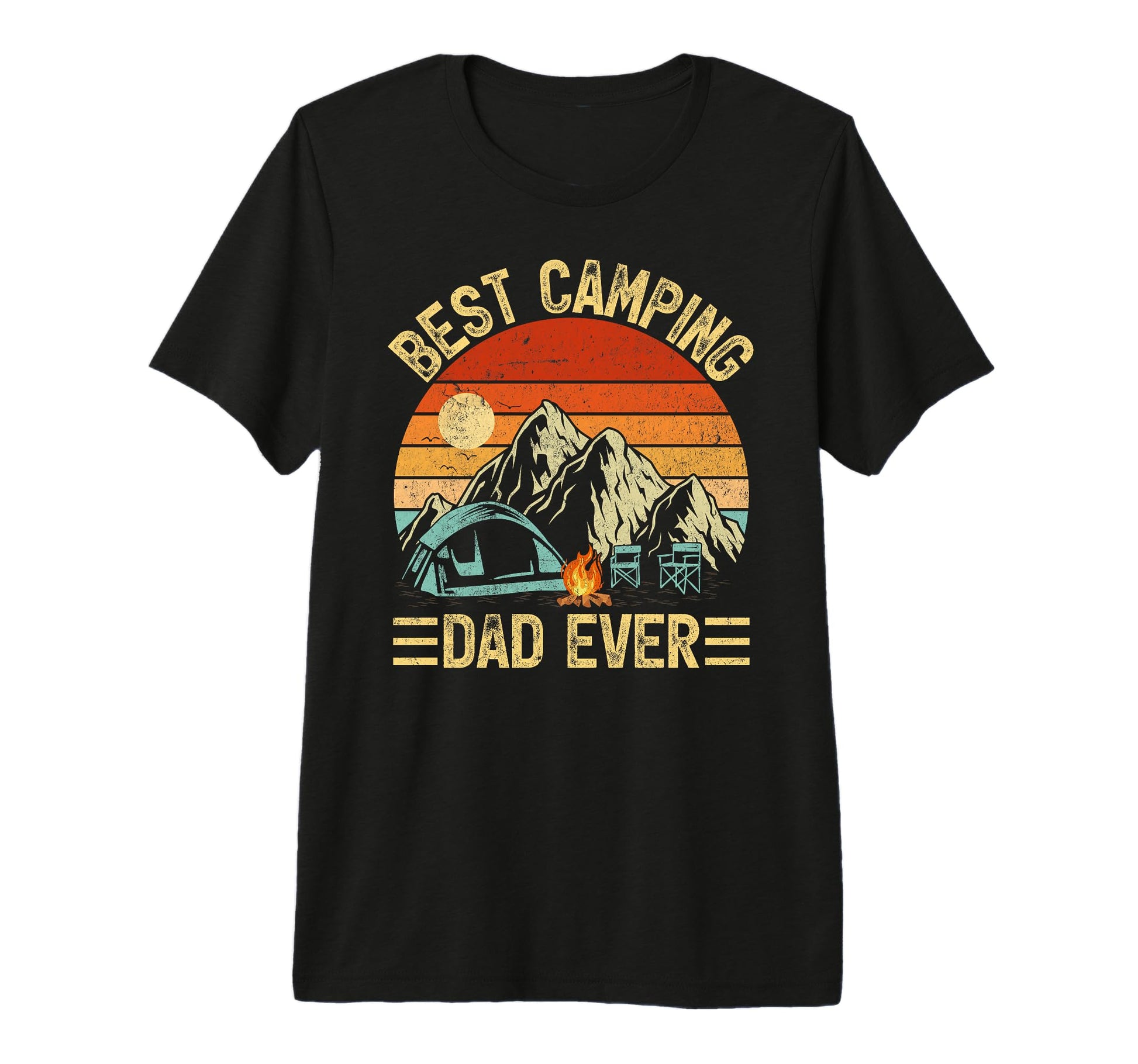 Best Camping Dad Ever Outdoors Adventure T-Shirt - Trendy Graphic Unisex - T-Shirt, Sweatshirt, Hoodie