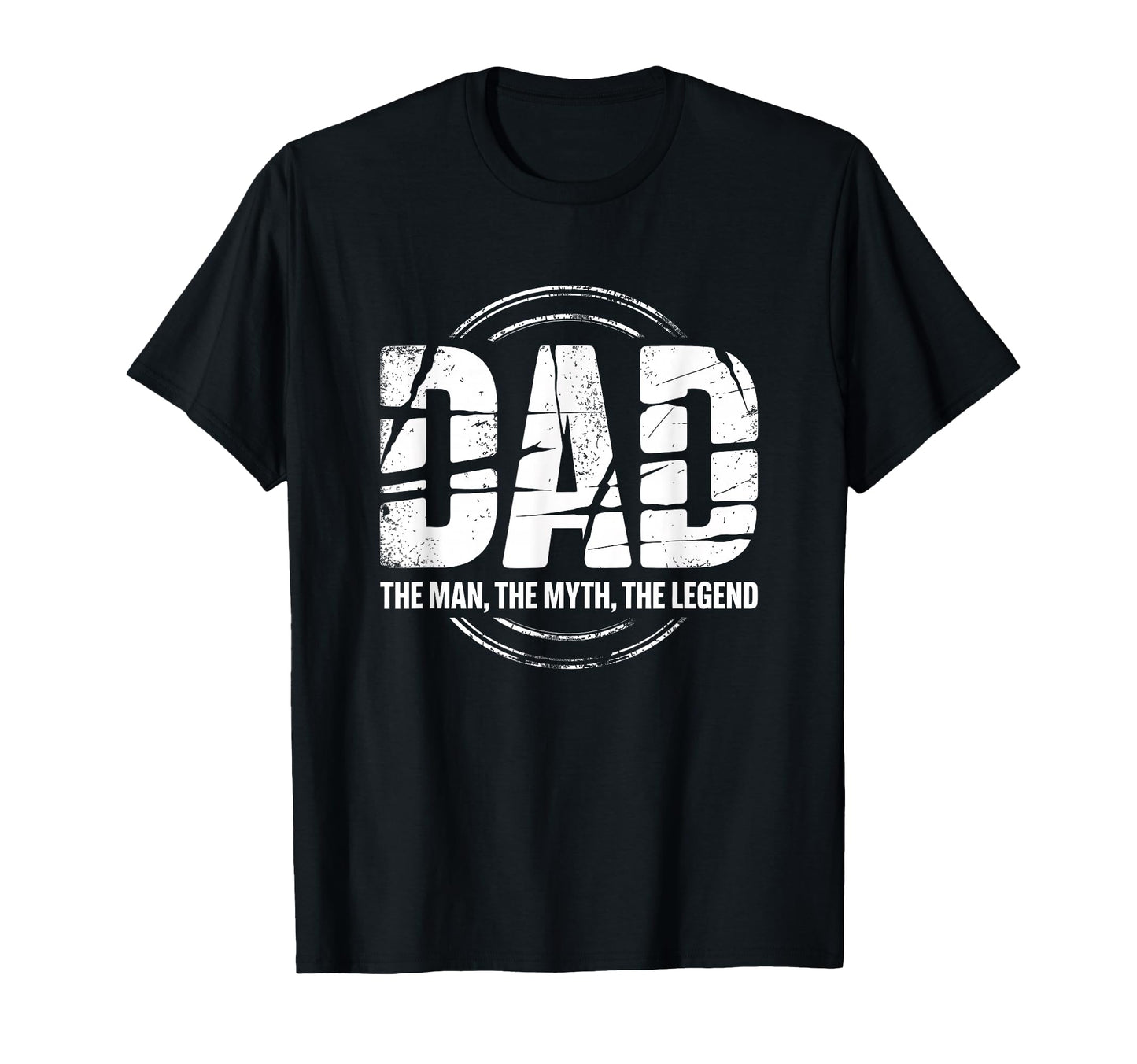 Dad Myth Legend Distressed T-Shirt - Novelty Apparel for Adults - T-Shirt, Sweatshirt, Hoodie