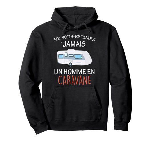 Caravan Travel Fan Camping Dad Grandpa Hoodie - Graphic Print Men Women - T-Shirt, Sweatshirt, Hoodie