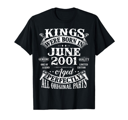 25Th Birthday Gift Kings Born June T-Shirt - Trendy Graphic for Adults - T-Shirt, Sweatshirt, Hoodie