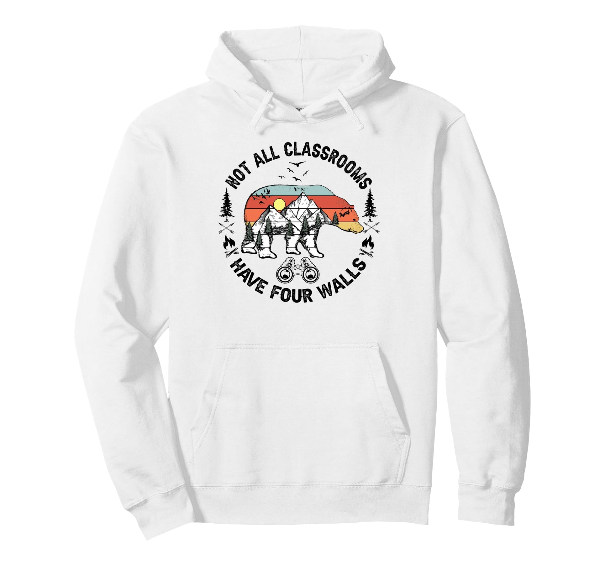 Not All Classrooms Have Four Walls Hoodie - Unique Graphic Unisex - T-Shirt, Sweatshirt, Hoodie
