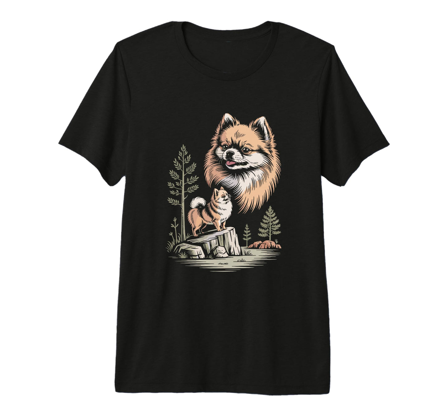 Mom Dad Pomeranian Dog Owner T-Shirt - Fun Novelty Design for Adults - T-Shirt, Sweatshirt, Hoodie