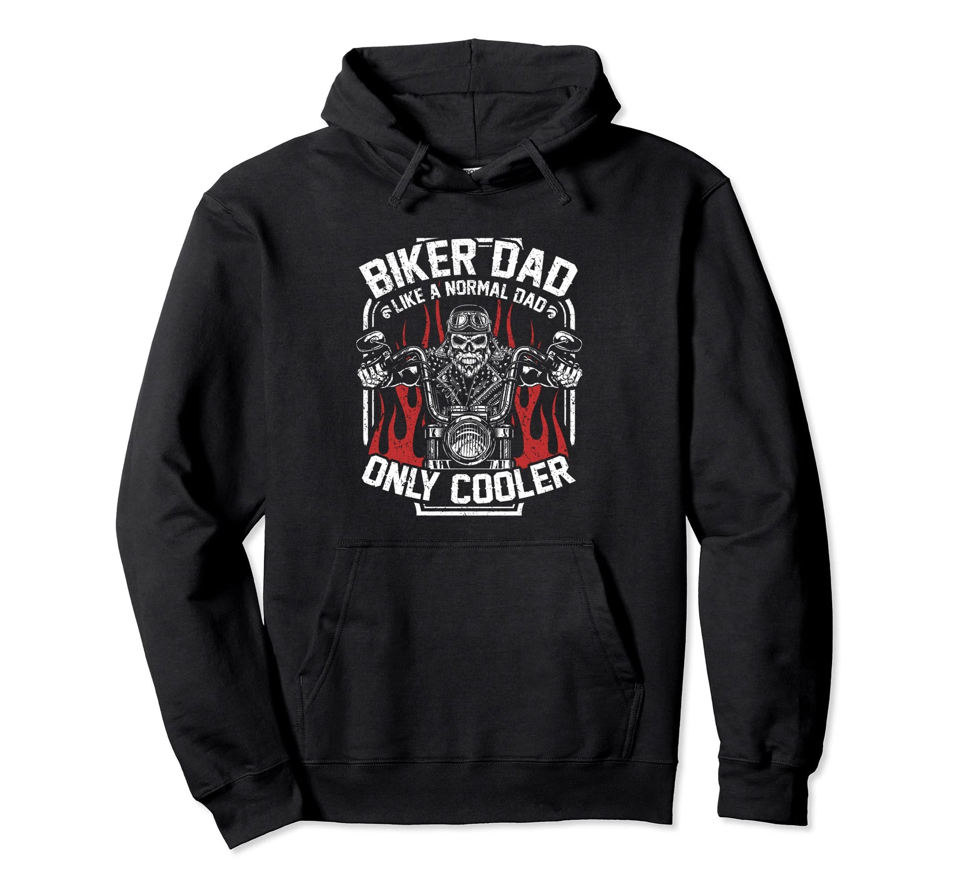 Biker Dad Like Normal Dad Only Cooler Hoodie - Aesthetic Graphic for Adults - T-Shirt, Sweatshirt, Hoodie