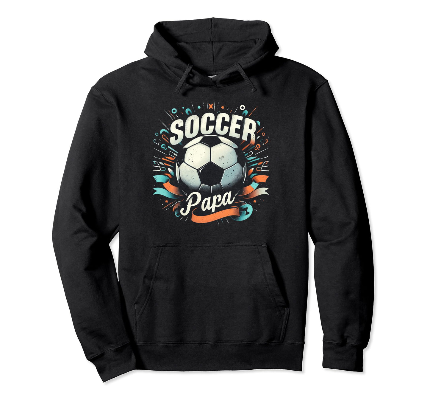Soccer Papa Family Matching Dad Fathers Day Hoodie - Graphic Print Unisex - T-Shirt, Sweatshirt, Hoodie