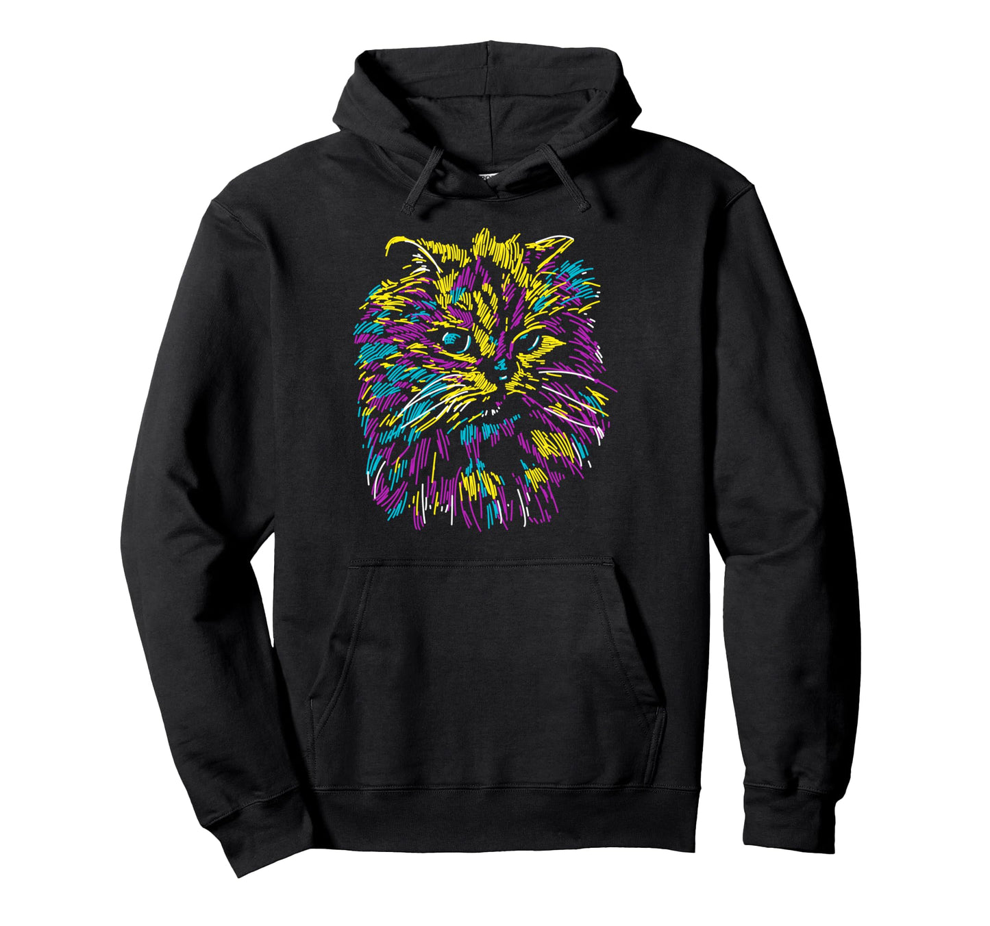 Colorful Kitty Funny Cats Mom Cat Hoodie - Novelty Apparel for Adults - T-Shirt, Sweatshirt, Hoodie