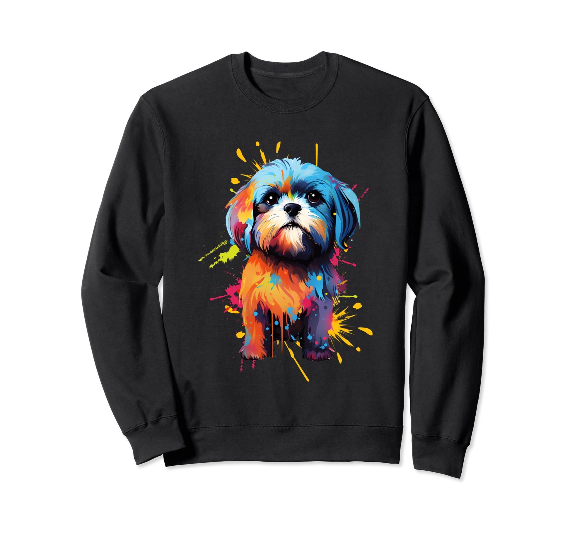 Colorful Dog Pop Art Shih Tzu Lover Sweatshirt - Graphic Print Men Women - T-Shirt, Sweatshirt, Hoodie