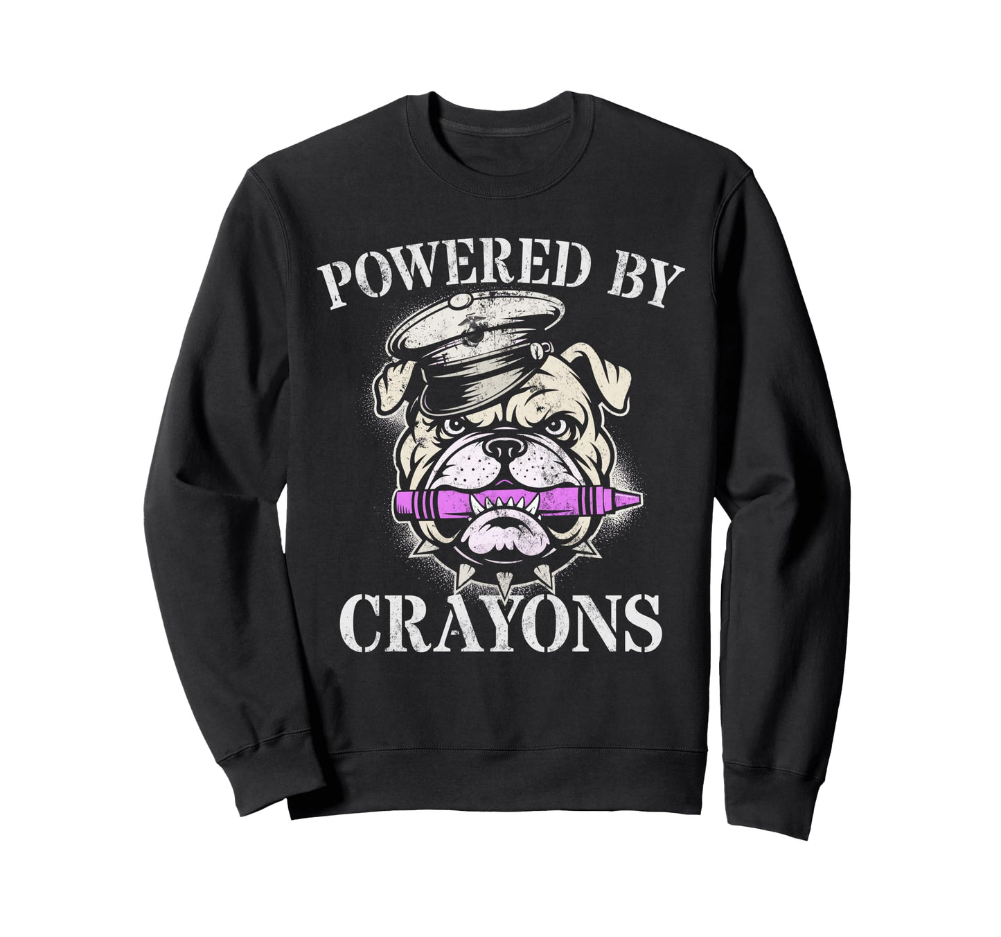 Powered Crayons Soldier Dad Team Sweatshirt - Custom Art Print Men Women - T-Shirt, Sweatshirt, Hoodie