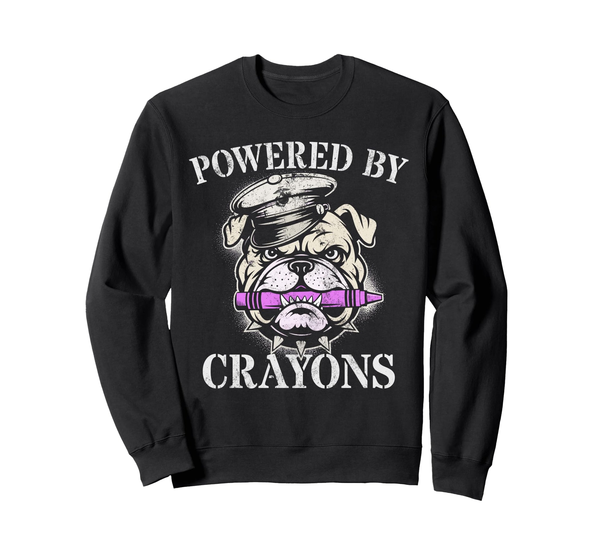 Powered Crayons Soldier Dad Team Sweatshirt - Custom Art Print Men Women - T-Shirt, Sweatshirt, Hoodie