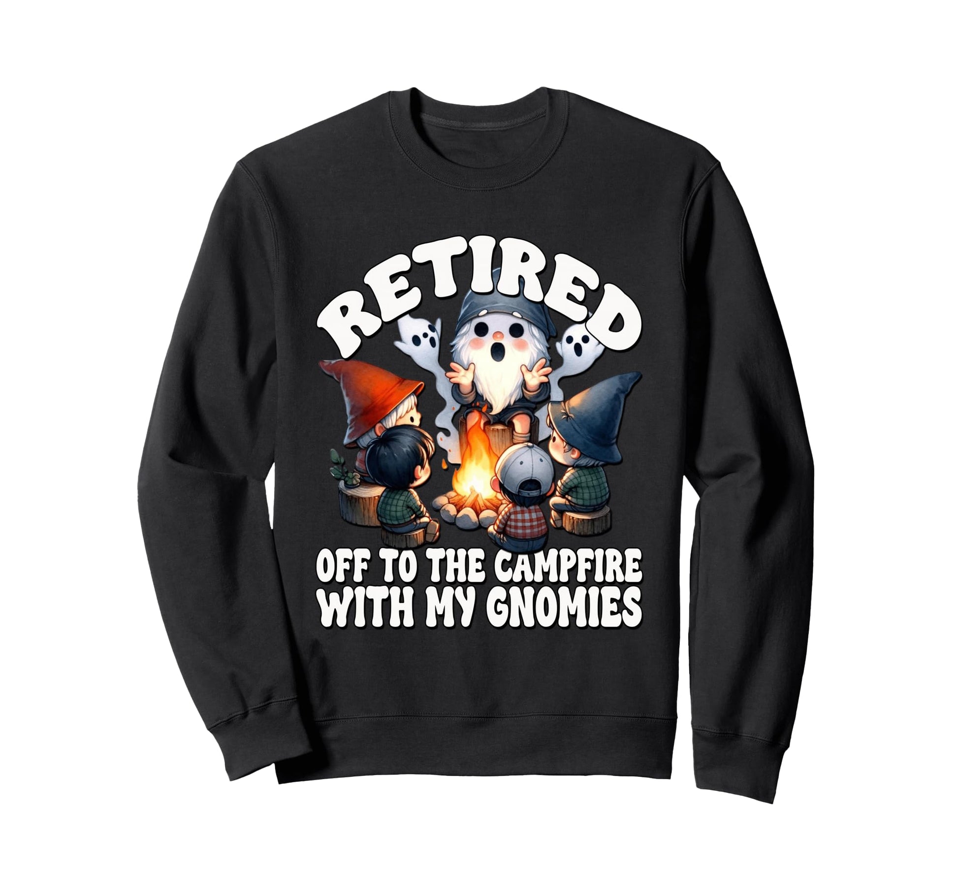 Camping Retirement Retired Dad Sweatshirt - Minimalist Print for Adults - T-Shirt, Sweatshirt, Hoodie