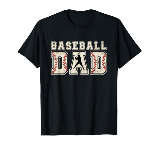 Baseball Dad Lettering Baseball T-Shirt - Trendy Graphic Unisex - T-Shirt, Sweatshirt, Hoodie