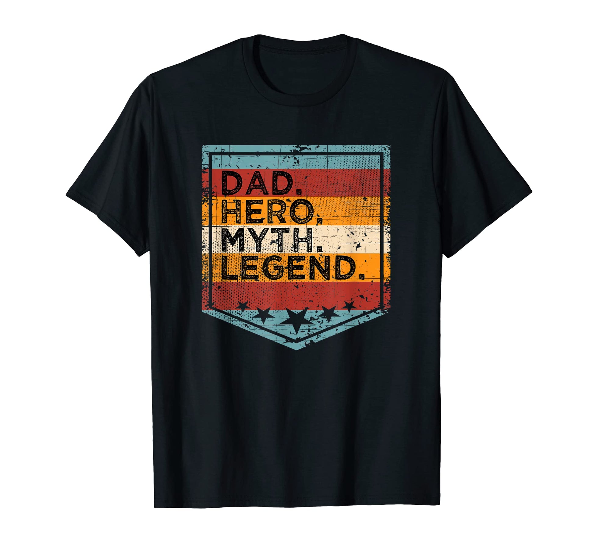 Dad Hero Myth Legend Banner T-Shirt - Graphic Print Unisex - T-Shirt, Sweatshirt, Hoodie