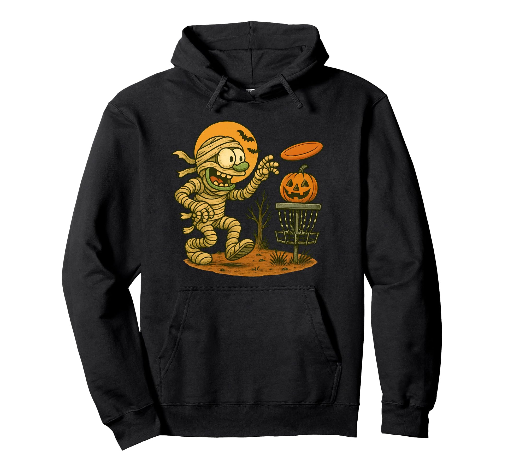 Halloween Mummy Disc Golf Funny Spooky Hoodie - Fun Novelty Design Unisex - T-Shirt, Sweatshirt, Hoodie
