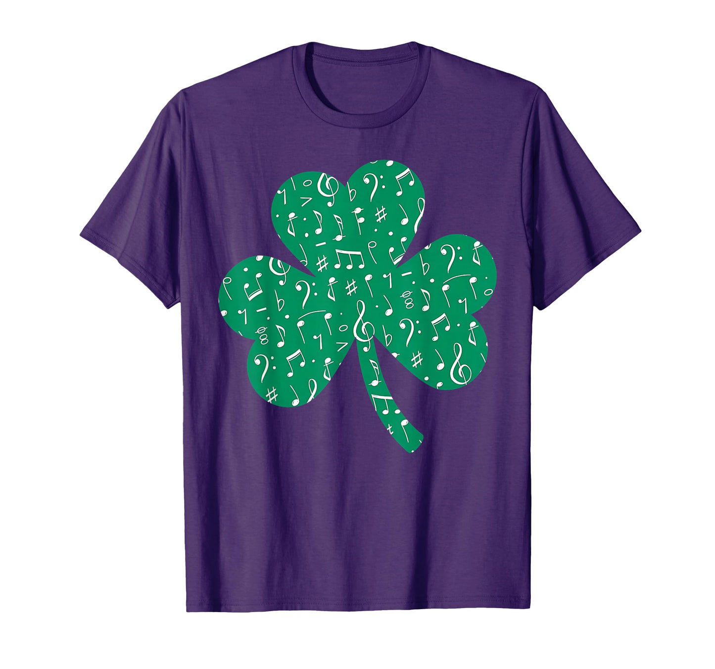 Music Note Shamrock Music T-Shirt - Casual Everyday Wear for Adults - T-Shirt, Sweatshirt, Hoodie