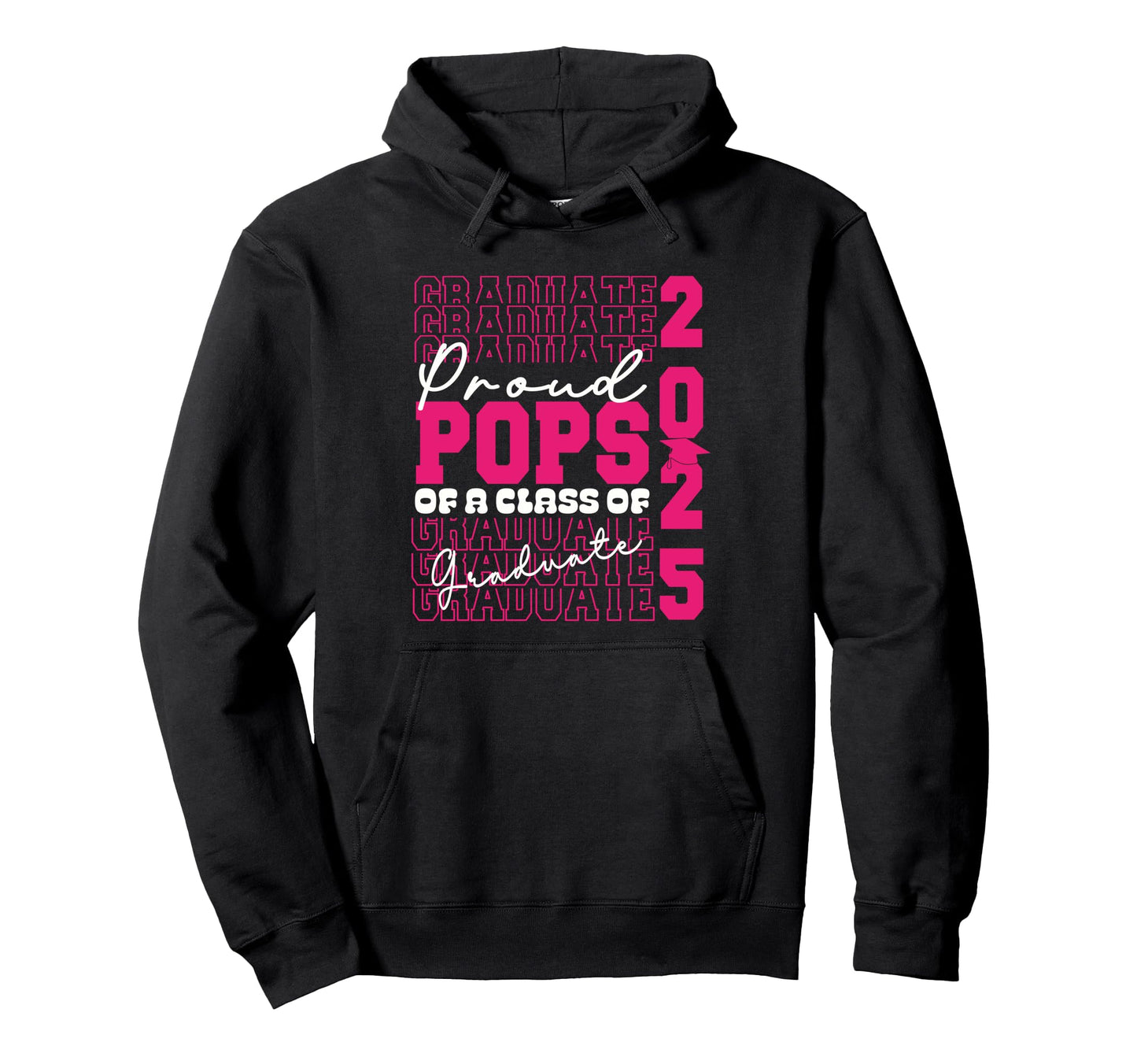 Proud Pops 2025 Graduate Grad Prom Tie Hoodie - Minimalist Print Men Women - T-Shirt, Sweatshirt, Hoodie