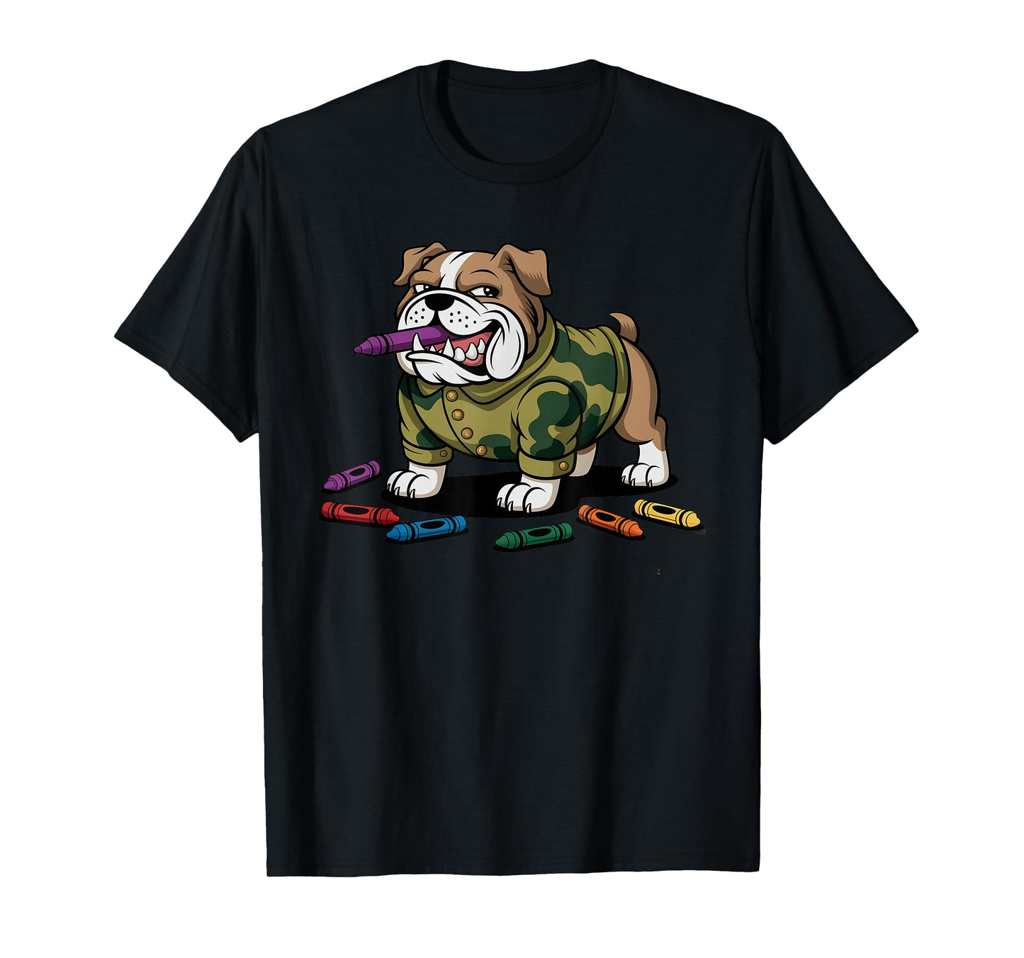 Bulldog Powered Crayons Boot Camp Mre T-Shirt - Unique Graphic Men Women - T-Shirt, Sweatshirt, Hoodie