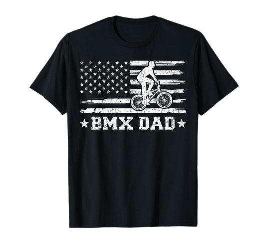 Bmx Bike Rider American Flag Bmx Dad T-Shirt - Streetwear Style Men Women - T-Shirt, Sweatshirt, Hoodie