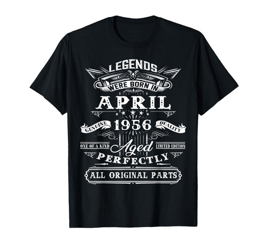 70Th Birthday Gift Legend Born April T-Shirt - Minimalist Print for Adults - T-Shirt, Sweatshirt, Hoodie