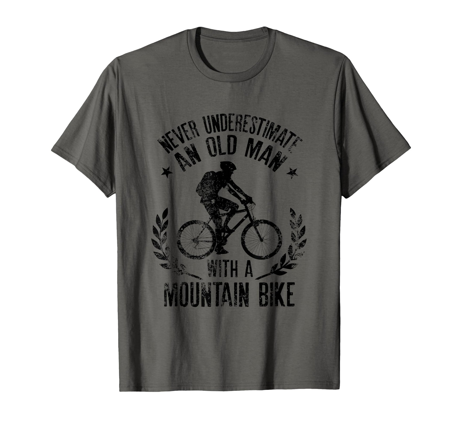 Never Underestimate Old Mountain Bike T-Shirt - Unique Graphic for Adults - T-Shirt, Sweatshirt, Hoodie