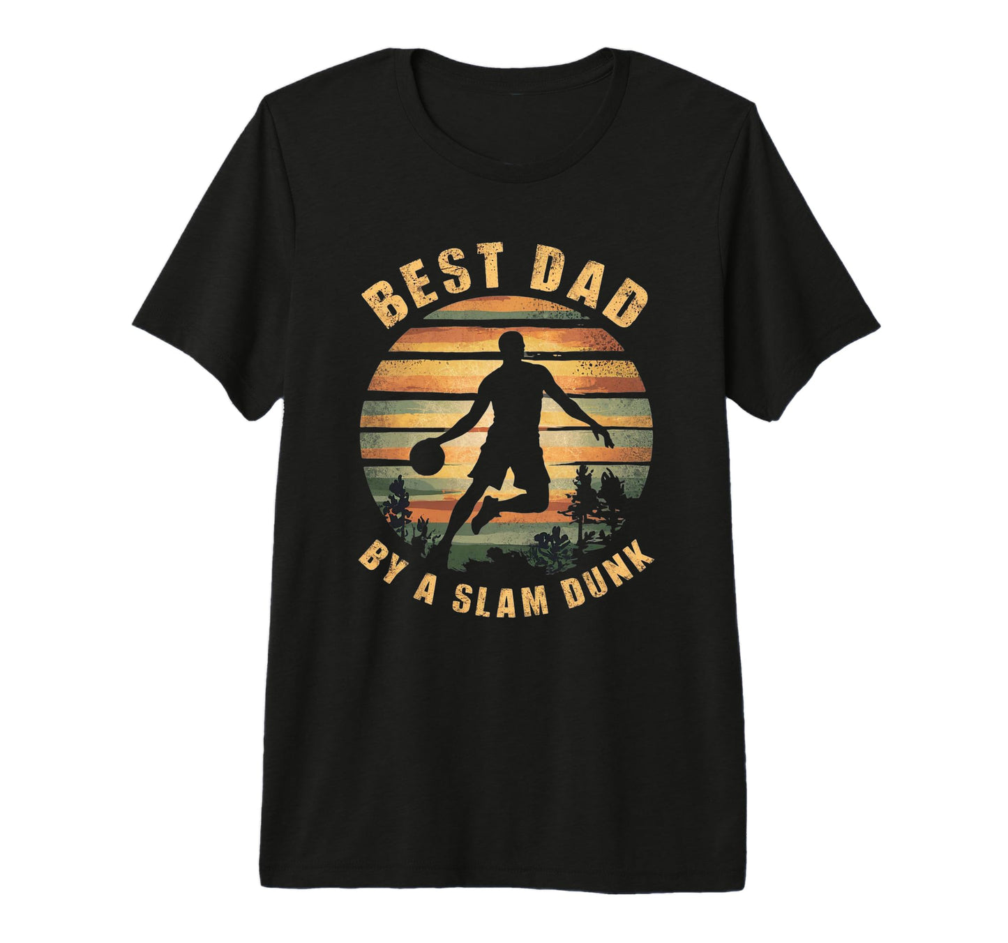 Funny Best Dad Dunk Basketball Tri Blend T-Shirt - Graphic Print for Adults - T-Shirt, Sweatshirt, Hoodie