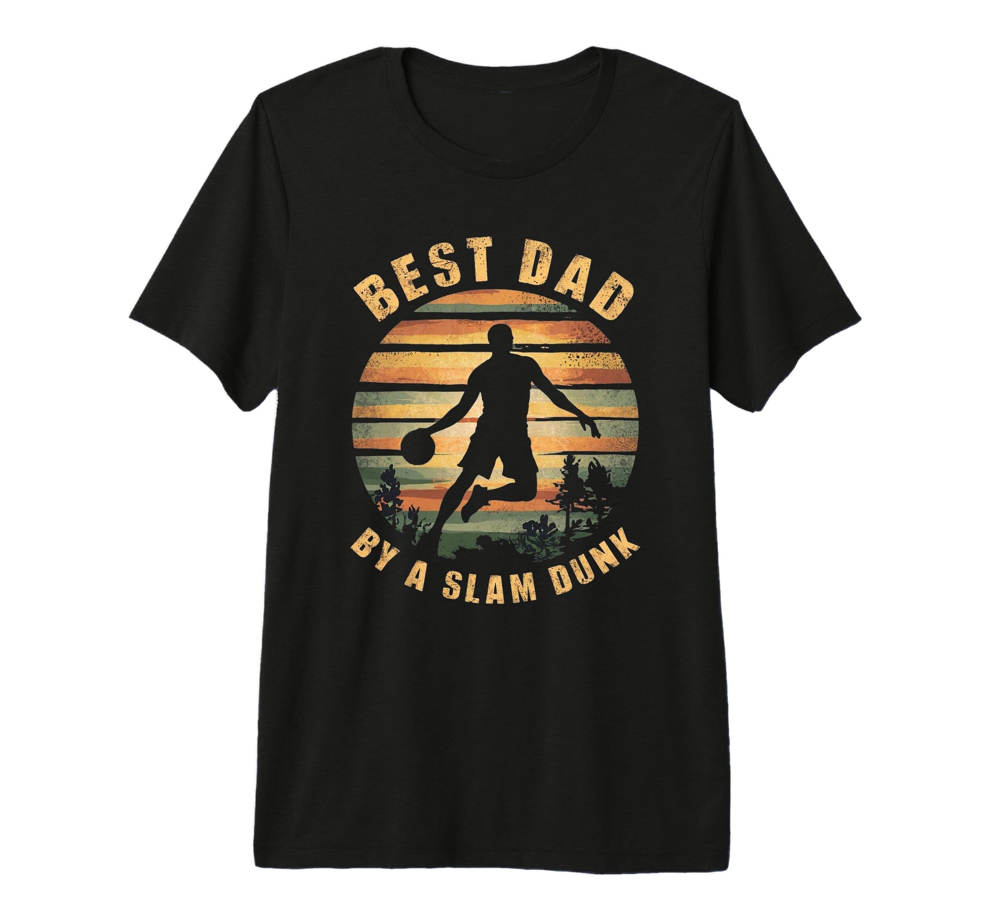 Funny Best Dad Dunk Basketball Tri Blend T-Shirt - Graphic Print for Adults - T-Shirt, Sweatshirt, Hoodie