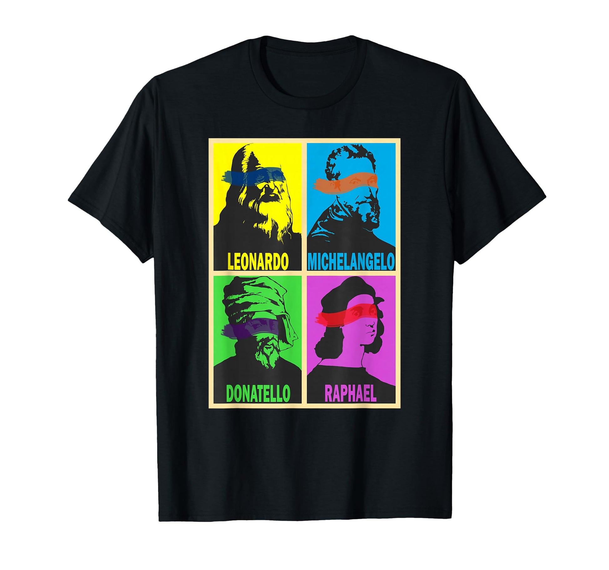 Renaissance Ninja Artists Pop Art T-Shirt - Fun Novelty Design Unisex - T-Shirt, Sweatshirt, Hoodie