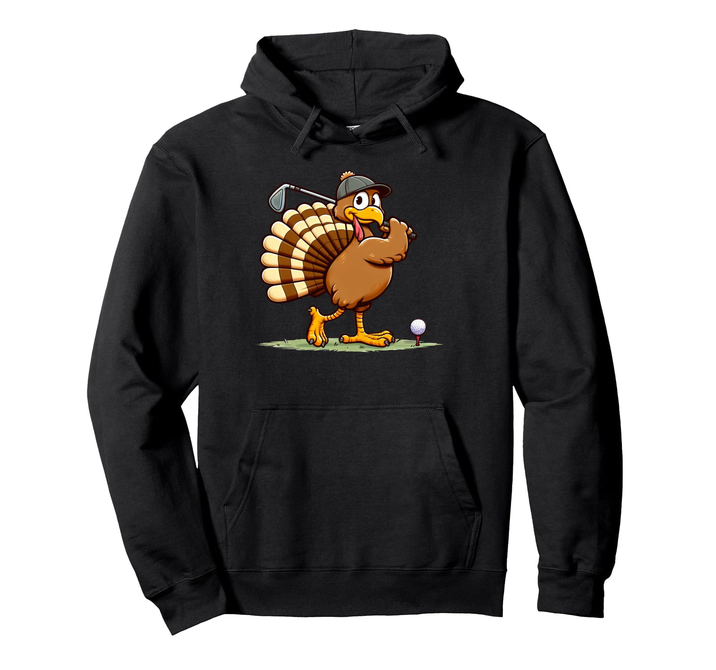 Turkey Golf Thanksgiving Golfer Turkey Hoodie - Graphic Print Men Women - T-Shirt, Sweatshirt, Hoodie