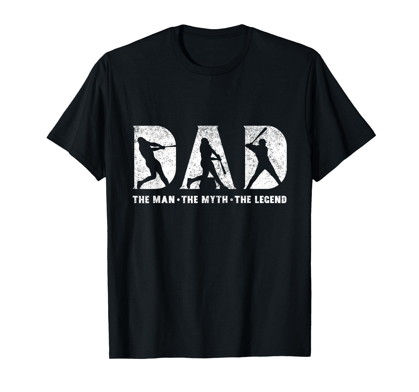 Baseball Dad Myth Legend Fathers Day T-Shirt - Graphic Print Unisex - T-Shirt, Sweatshirt, Hoodie