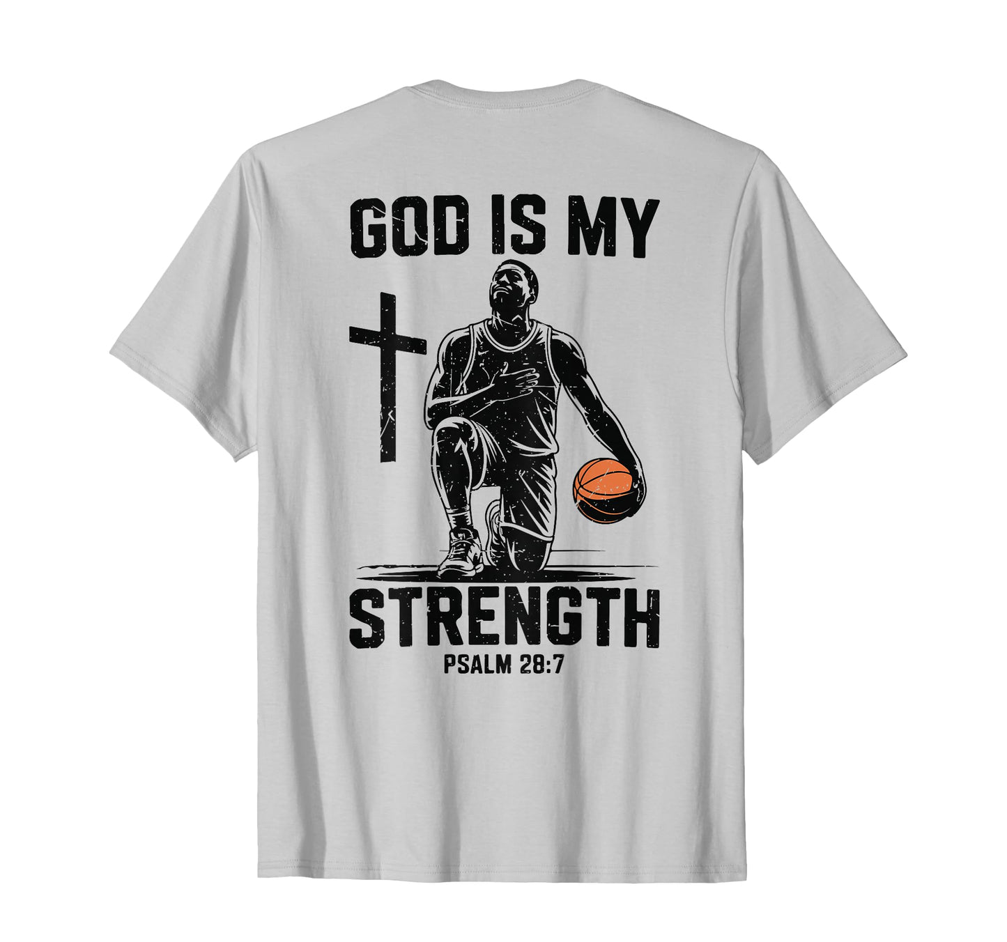 Mens Basketball Christian Faith God T-Shirt - Custom Art Print Men Women - T-Shirt, Sweatshirt, Hoodie