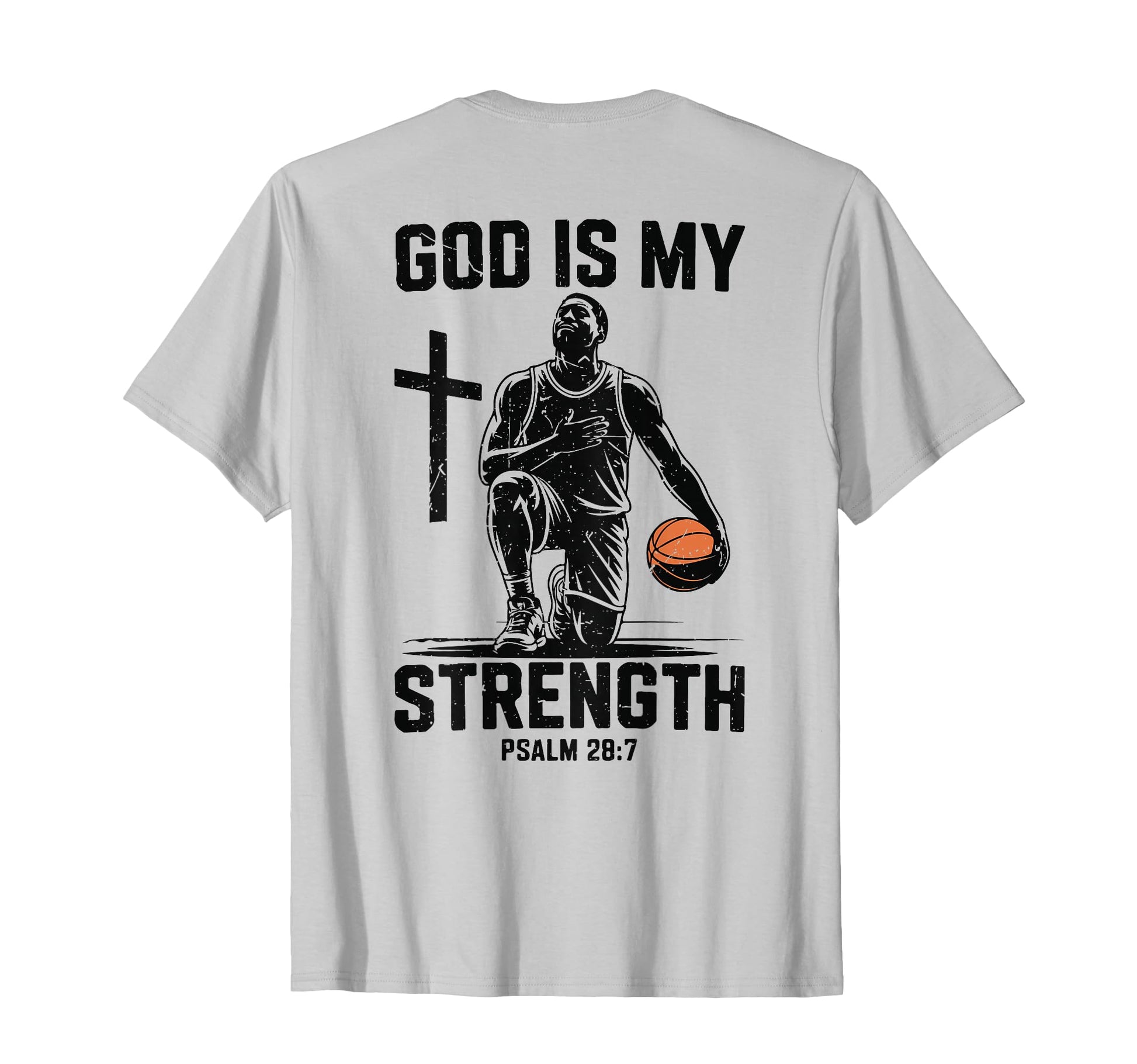 Mens Basketball Christian Faith God T-Shirt - Custom Art Print Men Women - T-Shirt, Sweatshirt, Hoodie