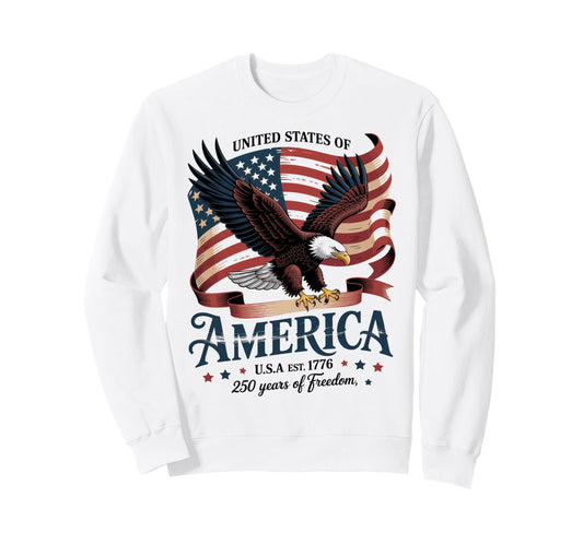 American Flag Mens 4Th July Sweatshirt - Fun Novelty Design Men Women - T-Shirt, Sweatshirt, Hoodie