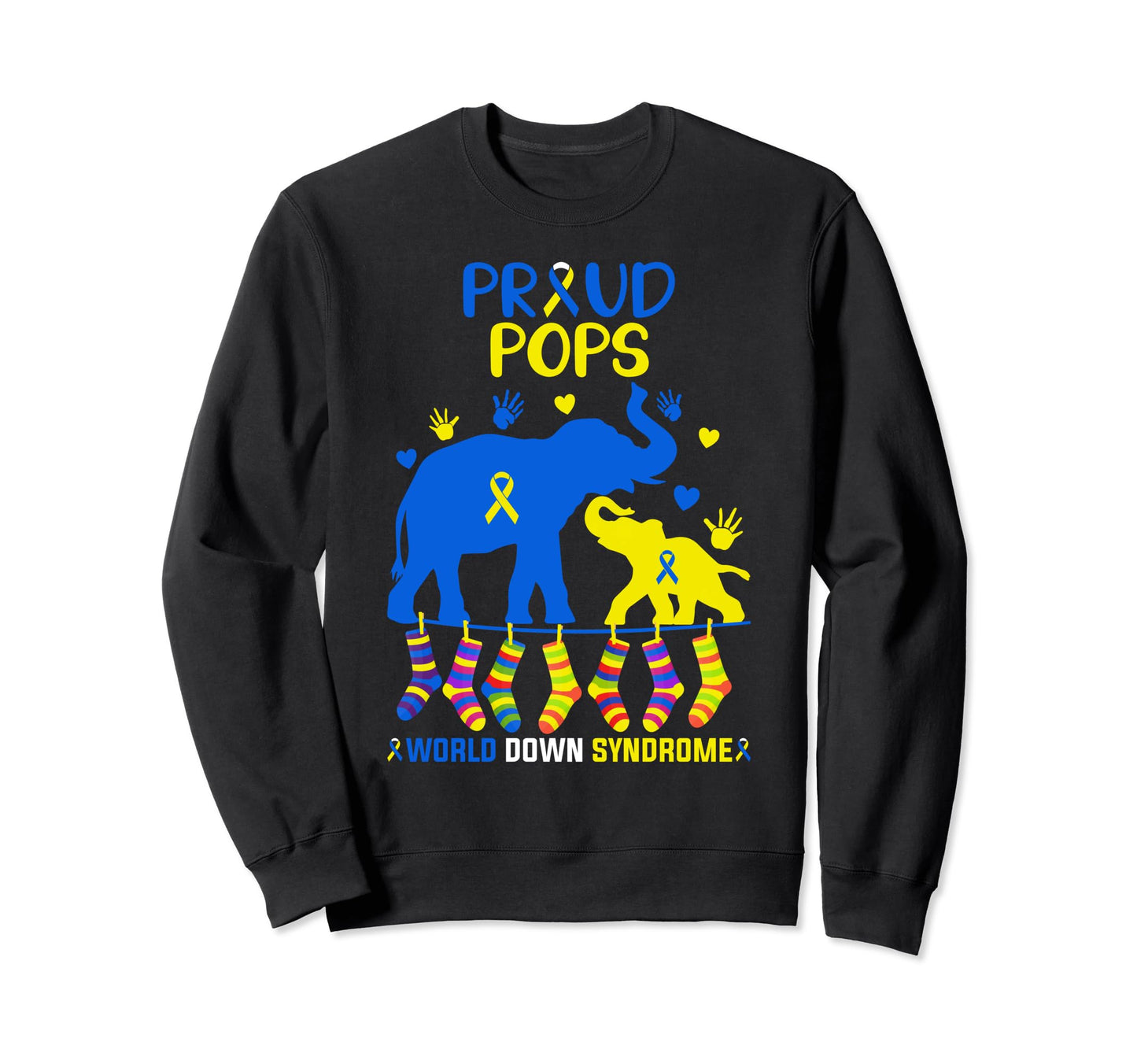 Proud Pops World Down Syndrome Sweatshirt - Minimalist Print for Adults - T-Shirt, Sweatshirt, Hoodie