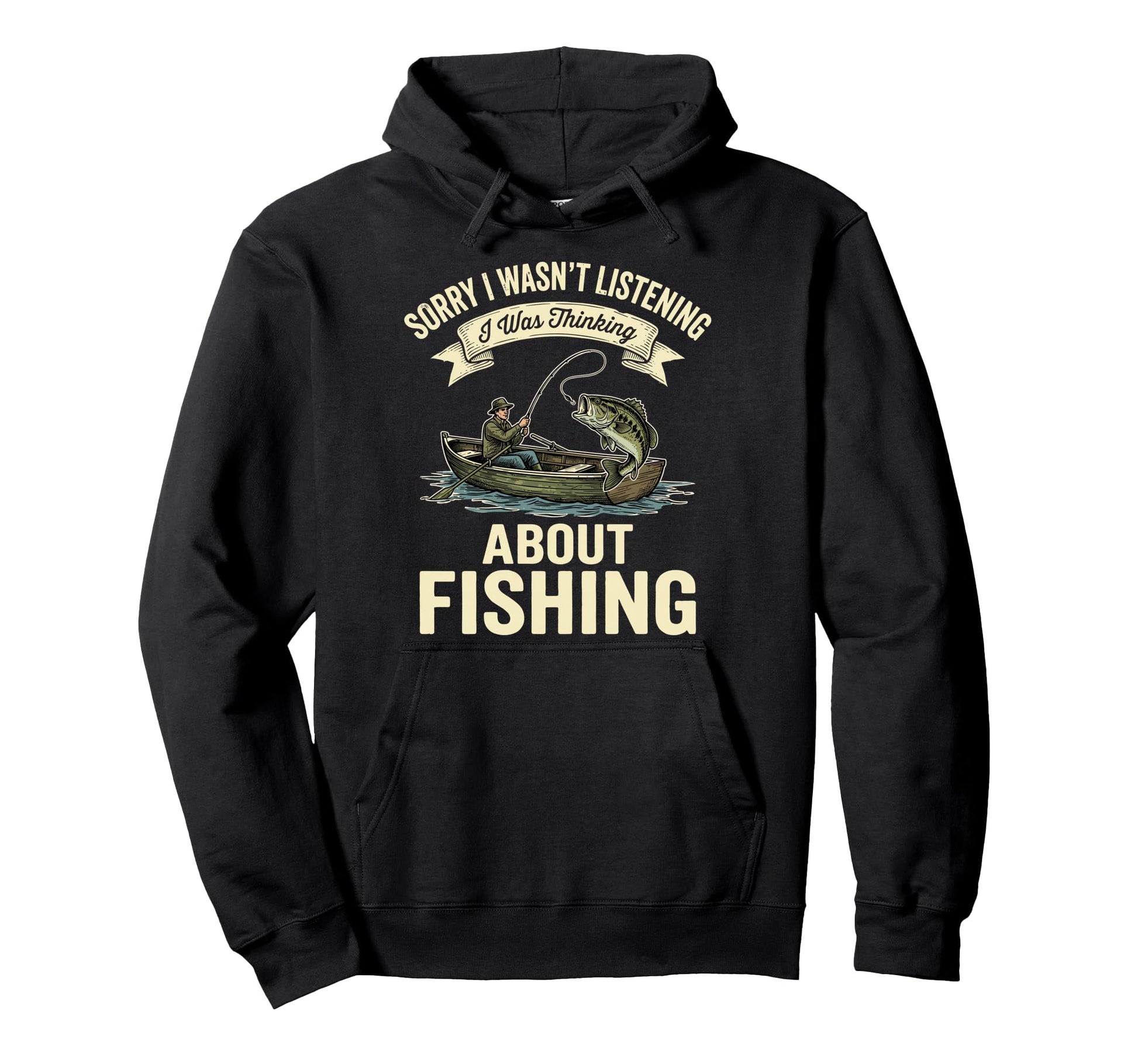 Funny Fishing Angler Fishing Lovers Hoodie - Novelty Apparel for Adults - T-Shirt, Sweatshirt, Hoodie